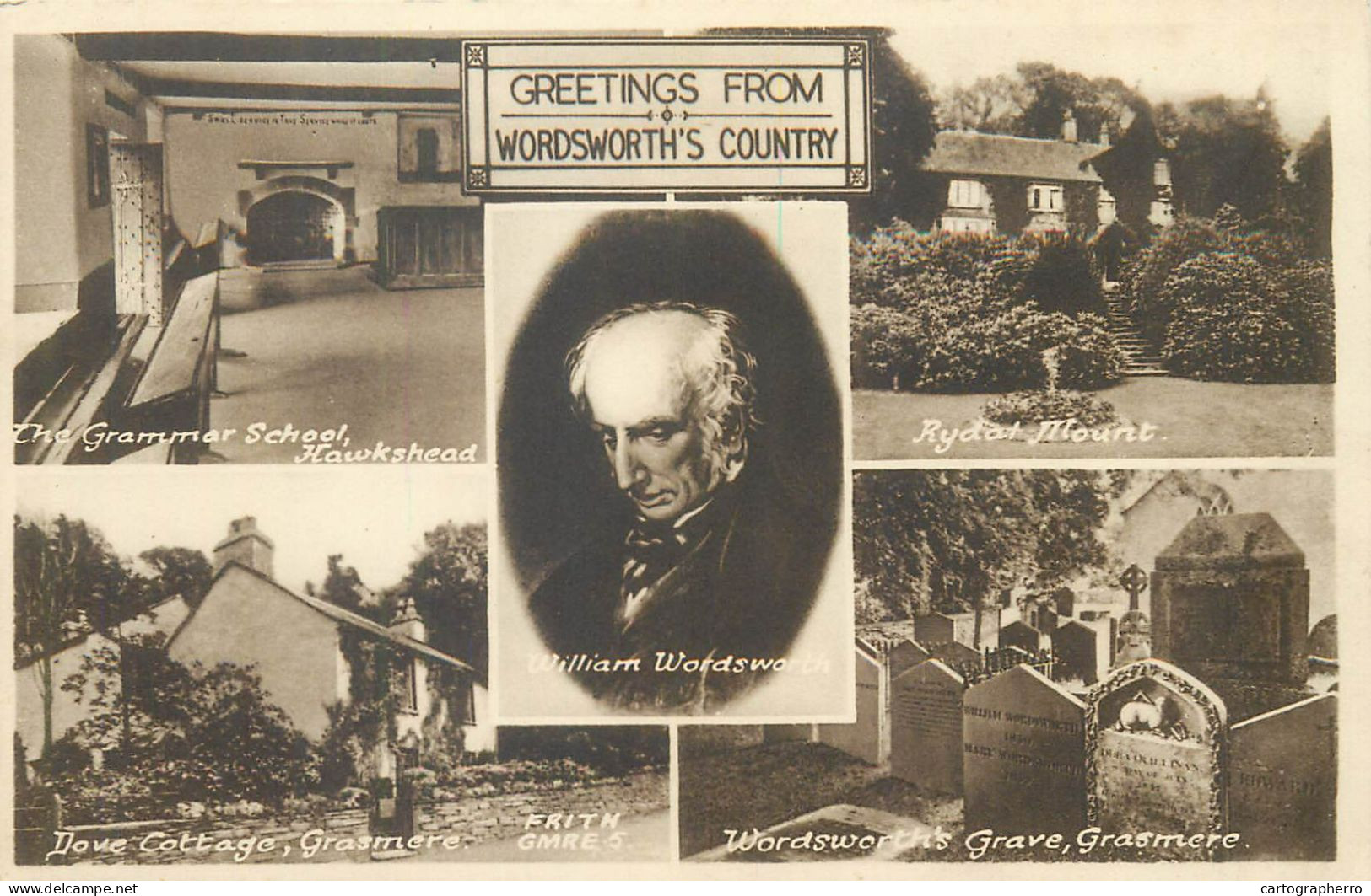 England Greetings From Wordworth's Country Multi View - Grasmere