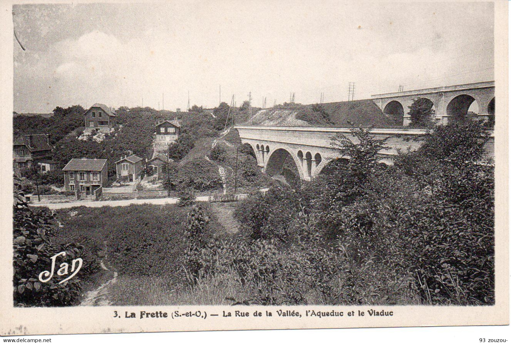 95. La Frette.  Rue De La  Vallée, L'Aqueduc Et Le Viaduc .  Carte , Vierge Et Impeccable. - La Frette-sur-Seine