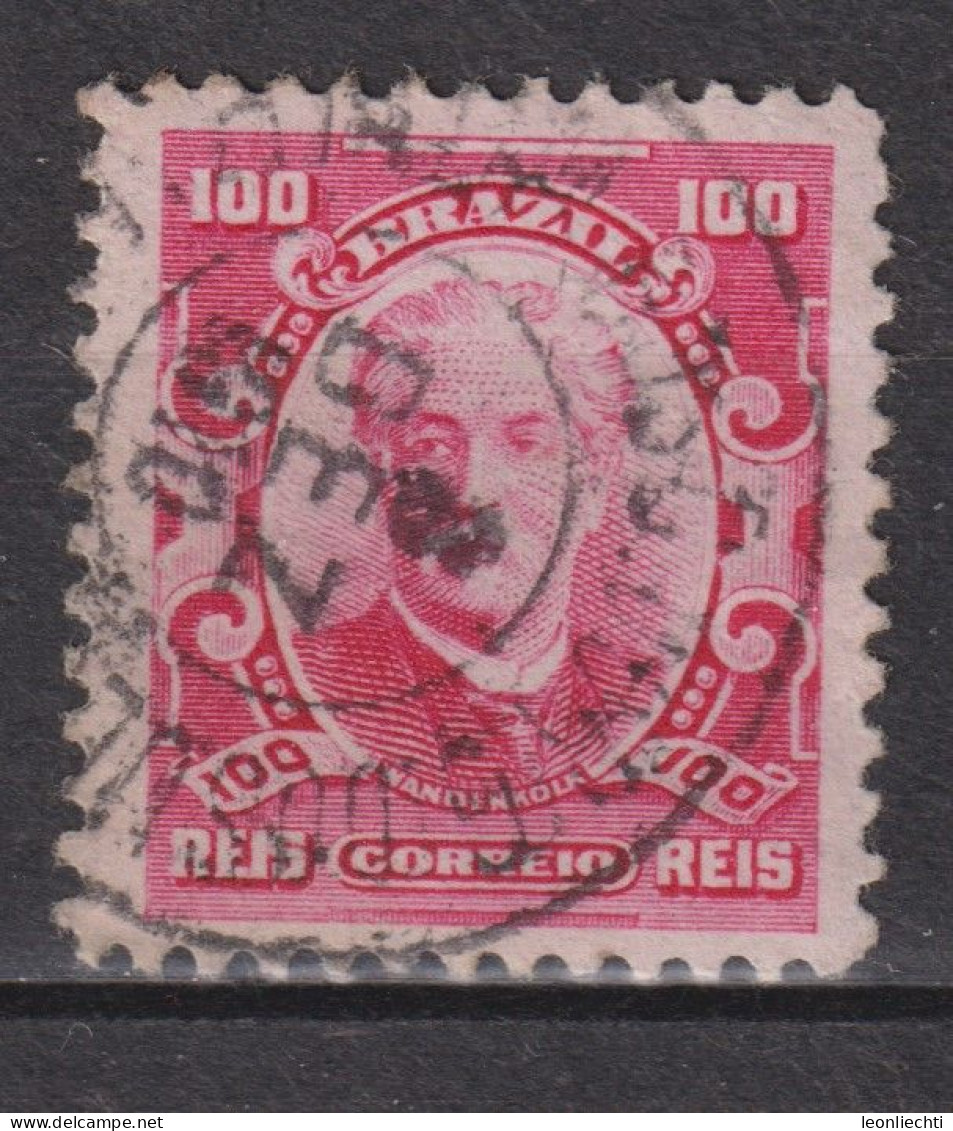 1906 Brasilien Mi:BR 166a, Sn:BR 177, Yt:BR 131 Rot, Eduardo Wandenkolk (1838-1902) Personalities And Liberty Allegory - Usados