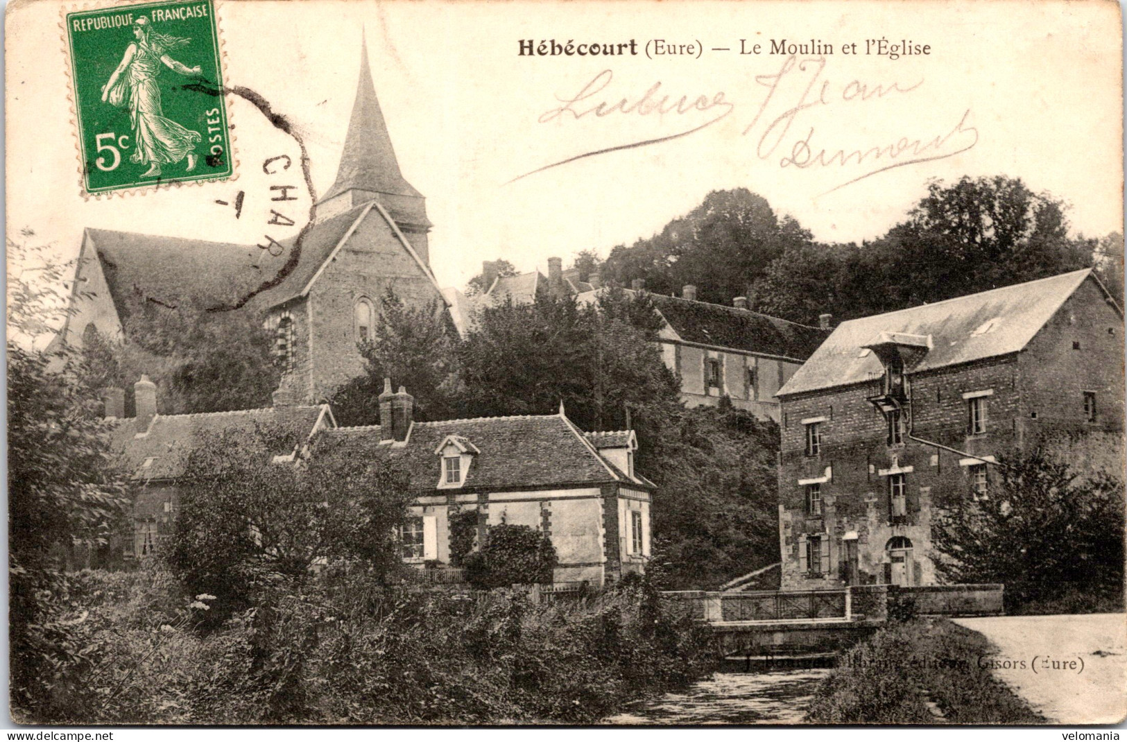 S12840 Cpa 27 Hébécourt - Le Moulin Et L'Eglise - Hébécourt