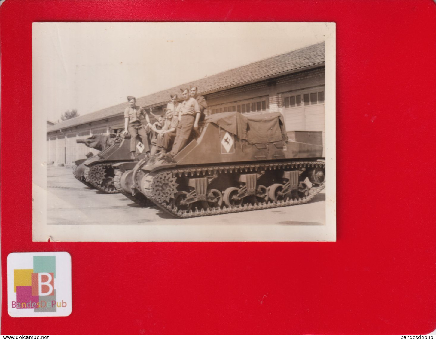 Archives Photo  Militaire Troupes Françaises Occupation Allemagne Landstuhl Avril Mai 1950 Peloton A M 7 CHAR - Landstuhl