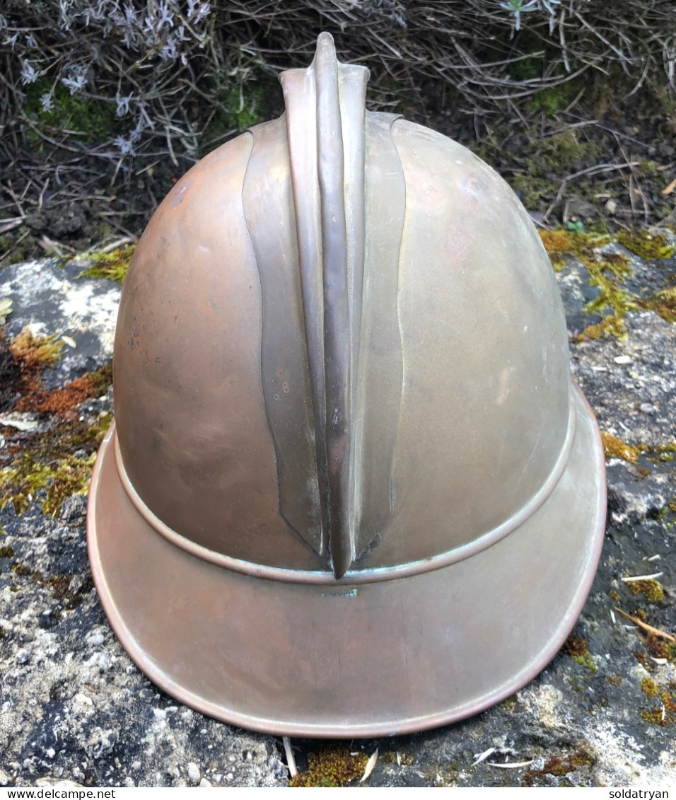 Original WW1 Casque Pompier 1895 Français De BELLOT (seine Et Marne ) - Feuerwehr