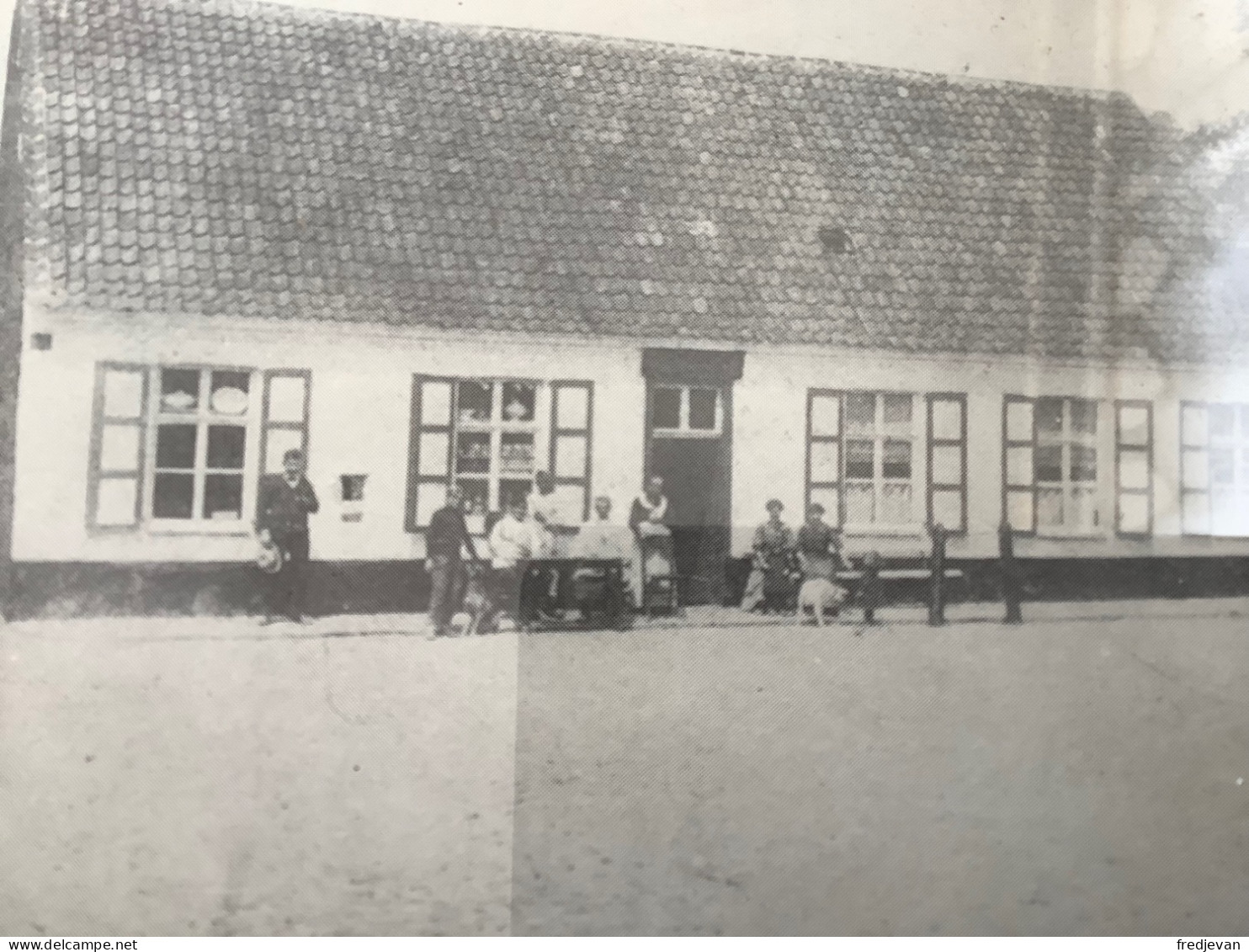 Reproductie Foto DEURLE - Sint-Martens-Latem (ingelijst) - Gemeentehuis (circa 1910) - Sint-Martens-Latem