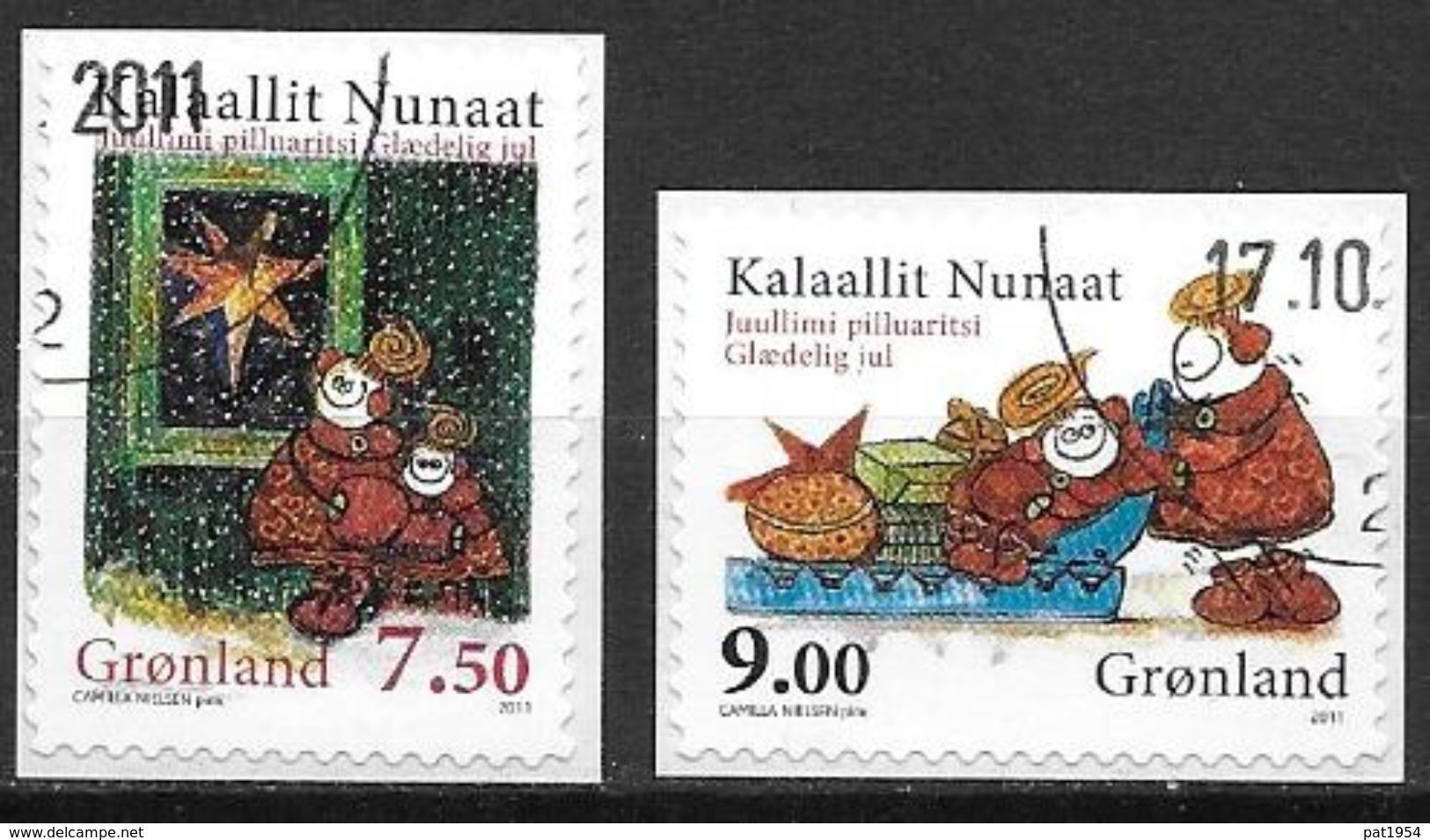 Groënland 2011, N° 578/579 Adhésifs Oblitérés Noël - Used Stamps