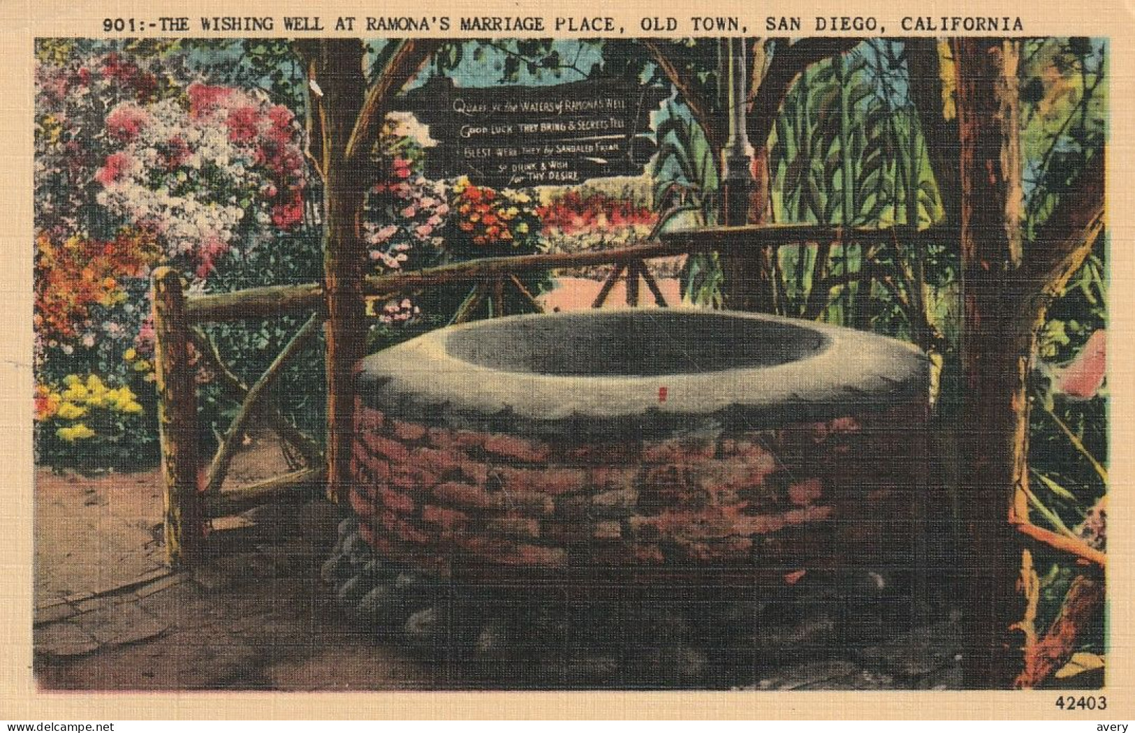 The Wishing Well At Ramona's Marriage Place, Old Town, San Diego, California - San Diego