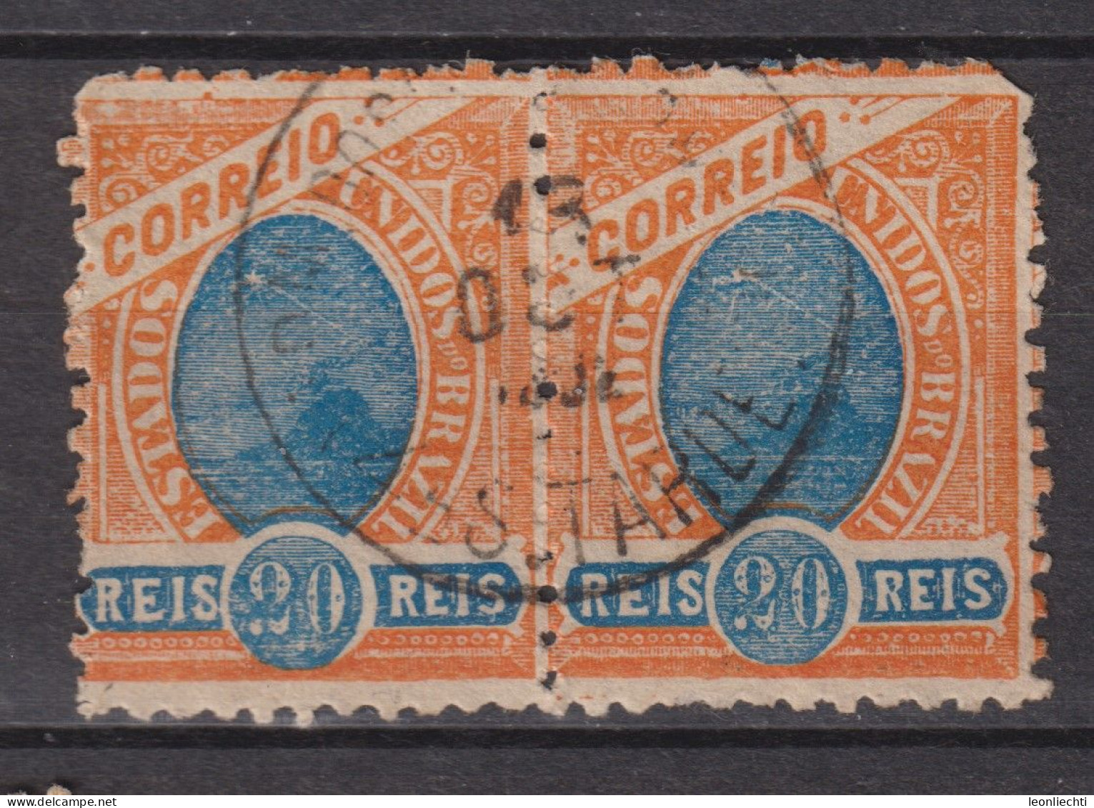 1905 Brasilien Mi:BR 155, Sn:BR 167, Yt:BR 120, Sugarloaf Mountain,Republican Dawn With Watermark - Used Stamps