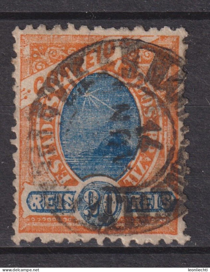 1905 Brasilien Mi:BR 155, Sn:BR 167, Yt:BR 120, Sugarloaf Mountain,Republican Dawn With Watermark - Gebraucht