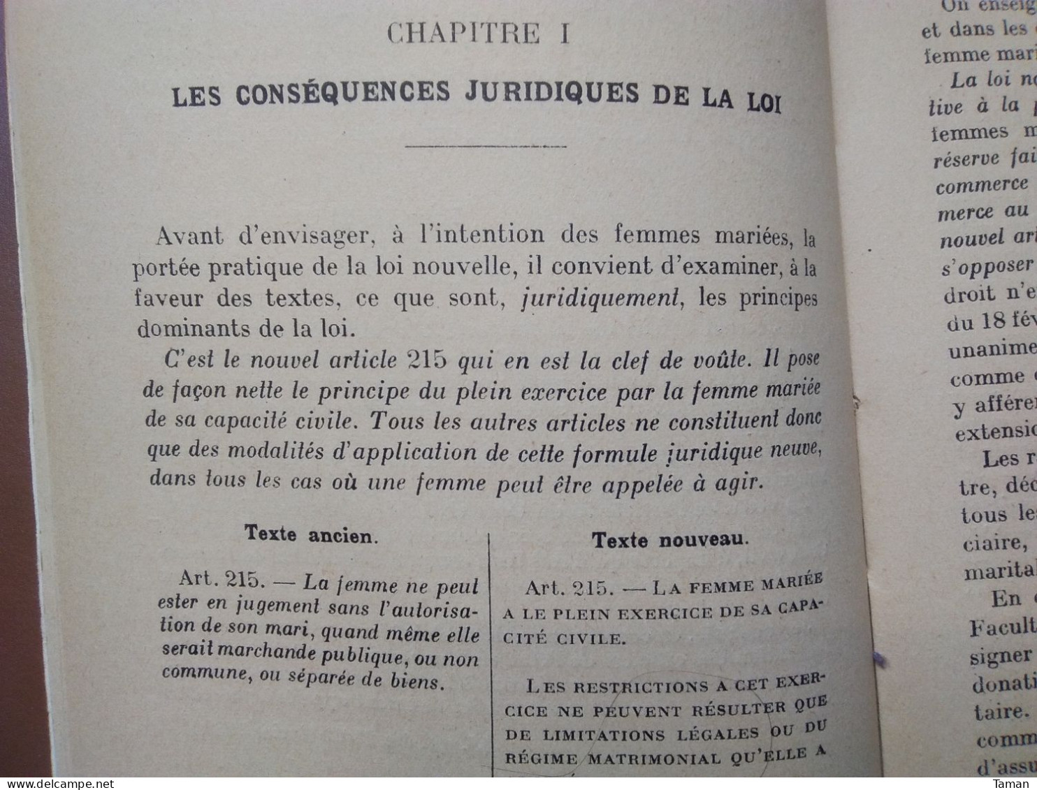 Les Nouveaux Droits De La Femme Mariée - Suzanne Grinberg - Odette Simon  -  1938  -  (statut De La Femme - Féminisme) - Droit