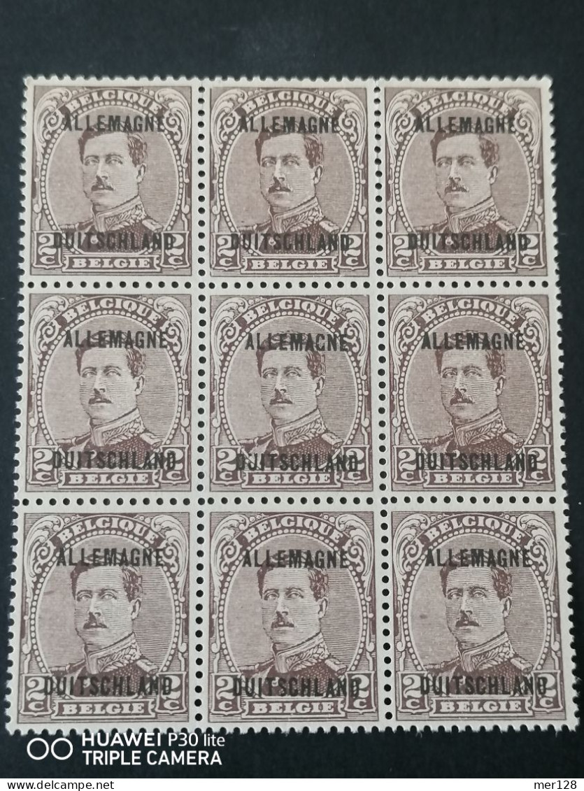 0C39 MET VARIETEITEN BLOK VAN 9 POSTFRIS - 1901-1930