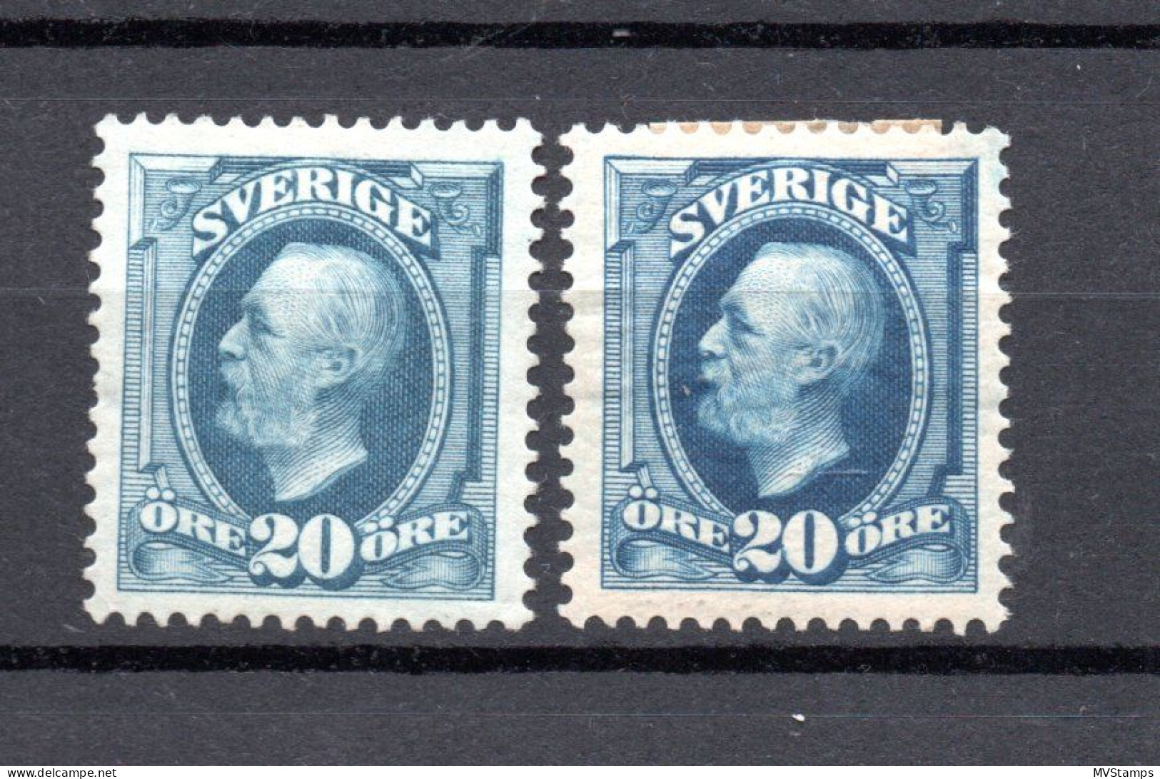 Schweden 1891/96 Freimarke 45 A/b Konig Oscar (verschiedene Farben) Ungebraucht/MLH - Neufs