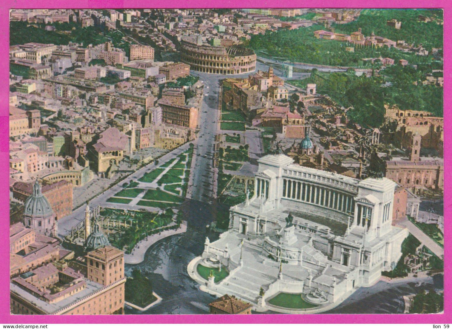 290410 / Italy - Roma (Rome)  - Aerial View Altare Della Patria Altar Of The Nation  Roman Forum Colosseum PC 203 - Altare Della Patria