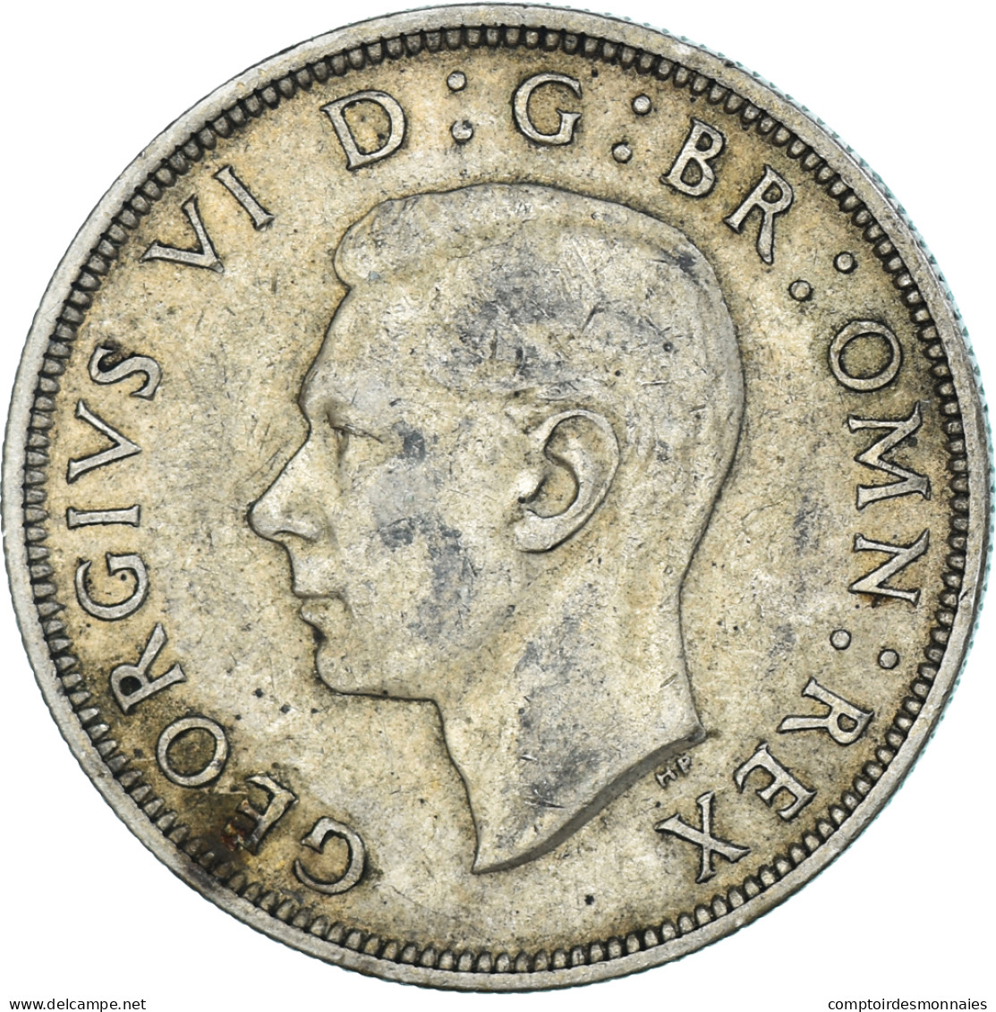 Monnaie, Grande-Bretagne, George VI, 1/2 Crown, 1942, British Royal Mint, TB+ - K. 1/2 Crown