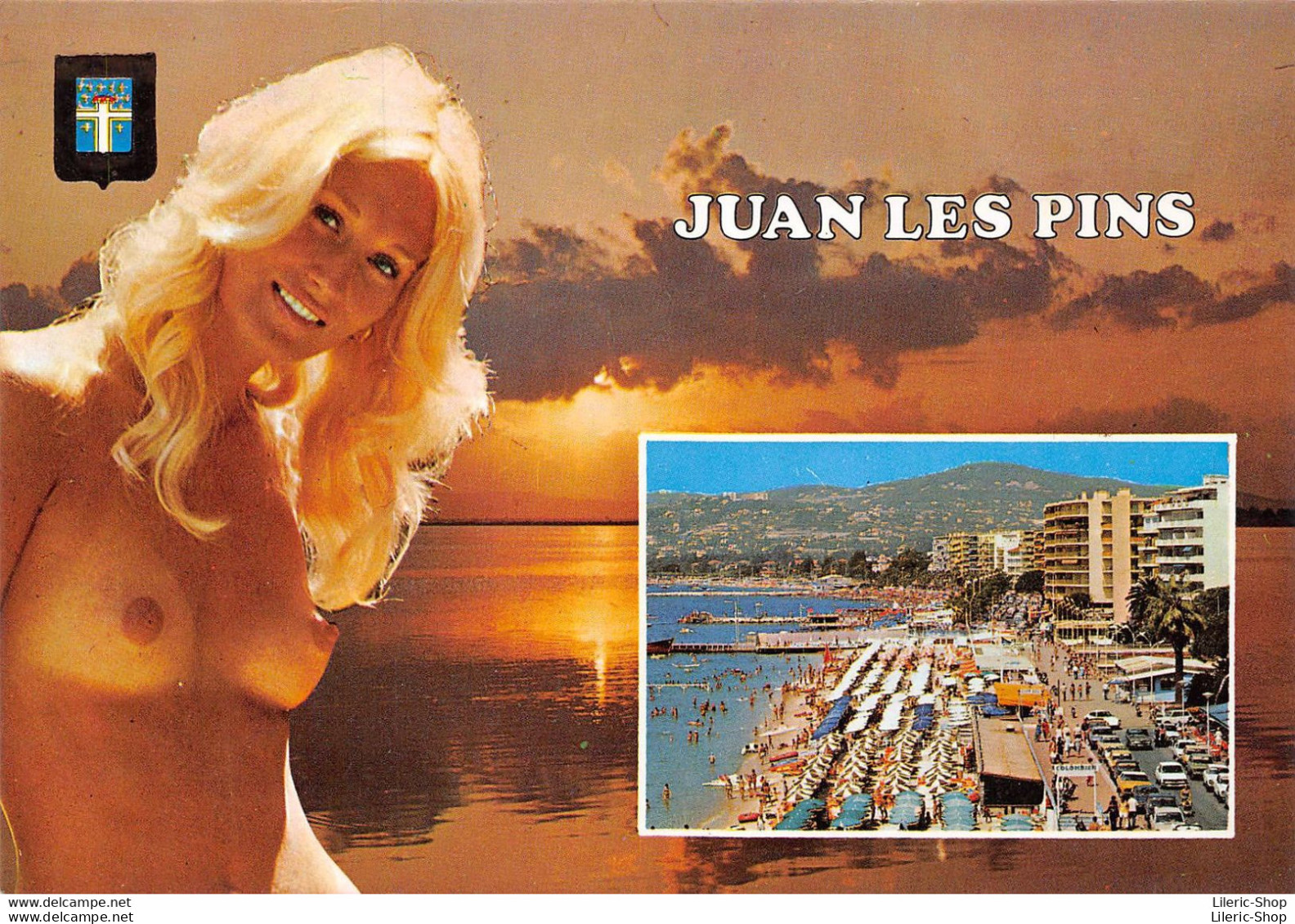 Souvenir De JUAN-les-PINS (06) CPM N° 5321 - Éd. D'Art ALTARI - PIN-UP Blonde Poitrine Nue - Pin-Ups