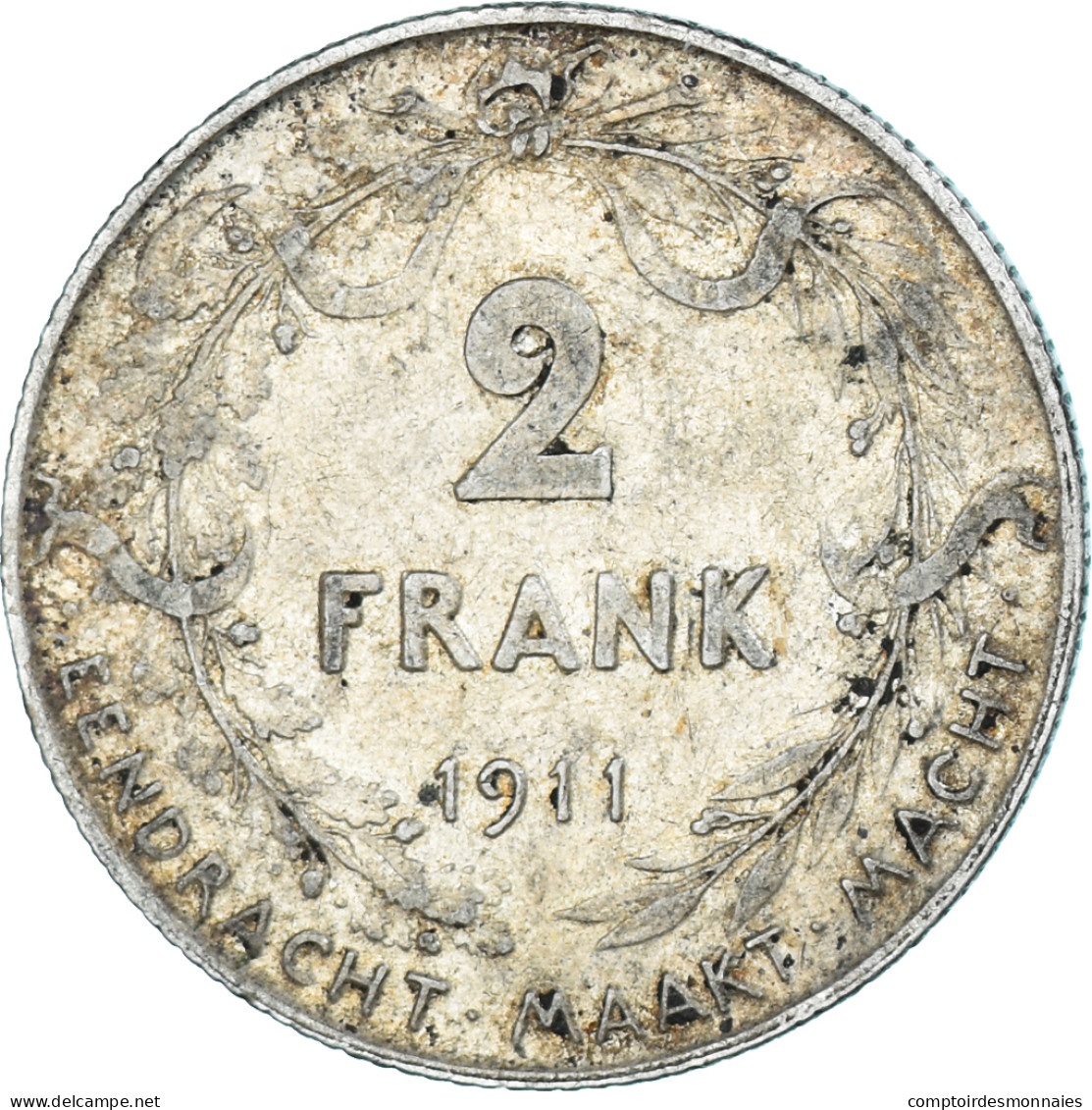 Monnaie, Belgique, Albert I, 2 Frank, 1911, Royal Belgium Mint, TTB, Argent - 2 Francs