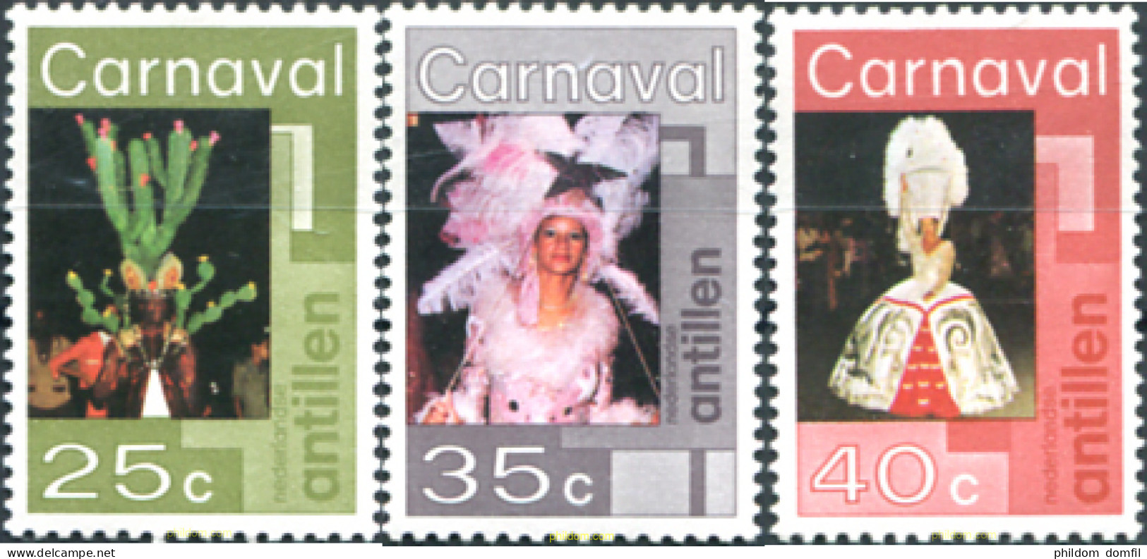 282930 MNH ANTILLAS HOLANDESAS 1977 CARNAVAL DE WILLEMSTAD - Antilles