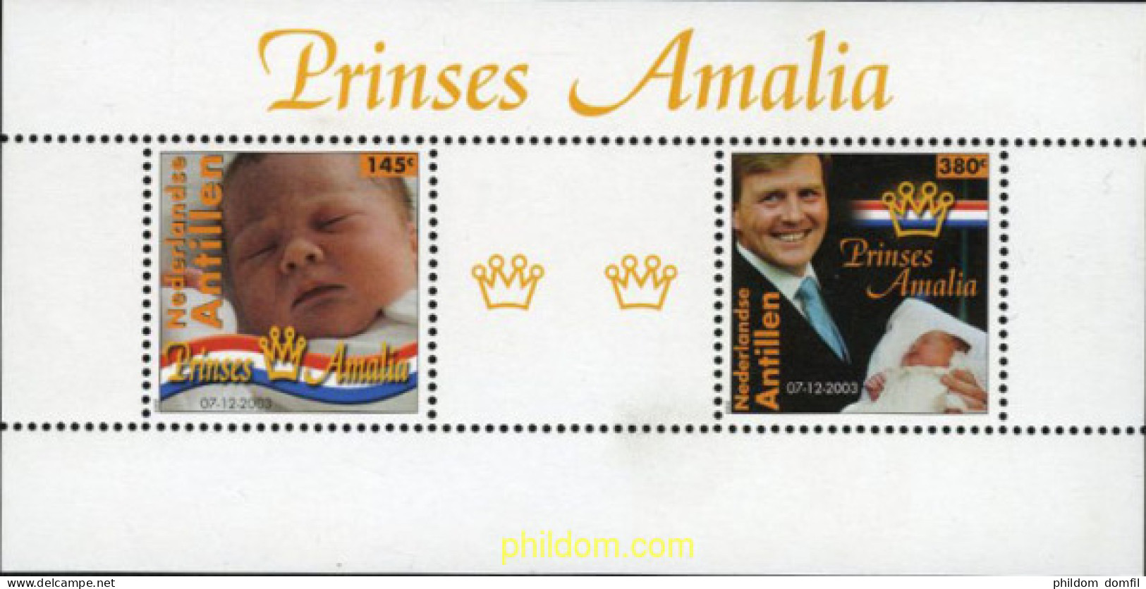 179004 MNH ANTILLAS HOLANDESAS 2004 NACIMIENTO DE LA PRINCESA CATERINA-AMALIA - Antilles