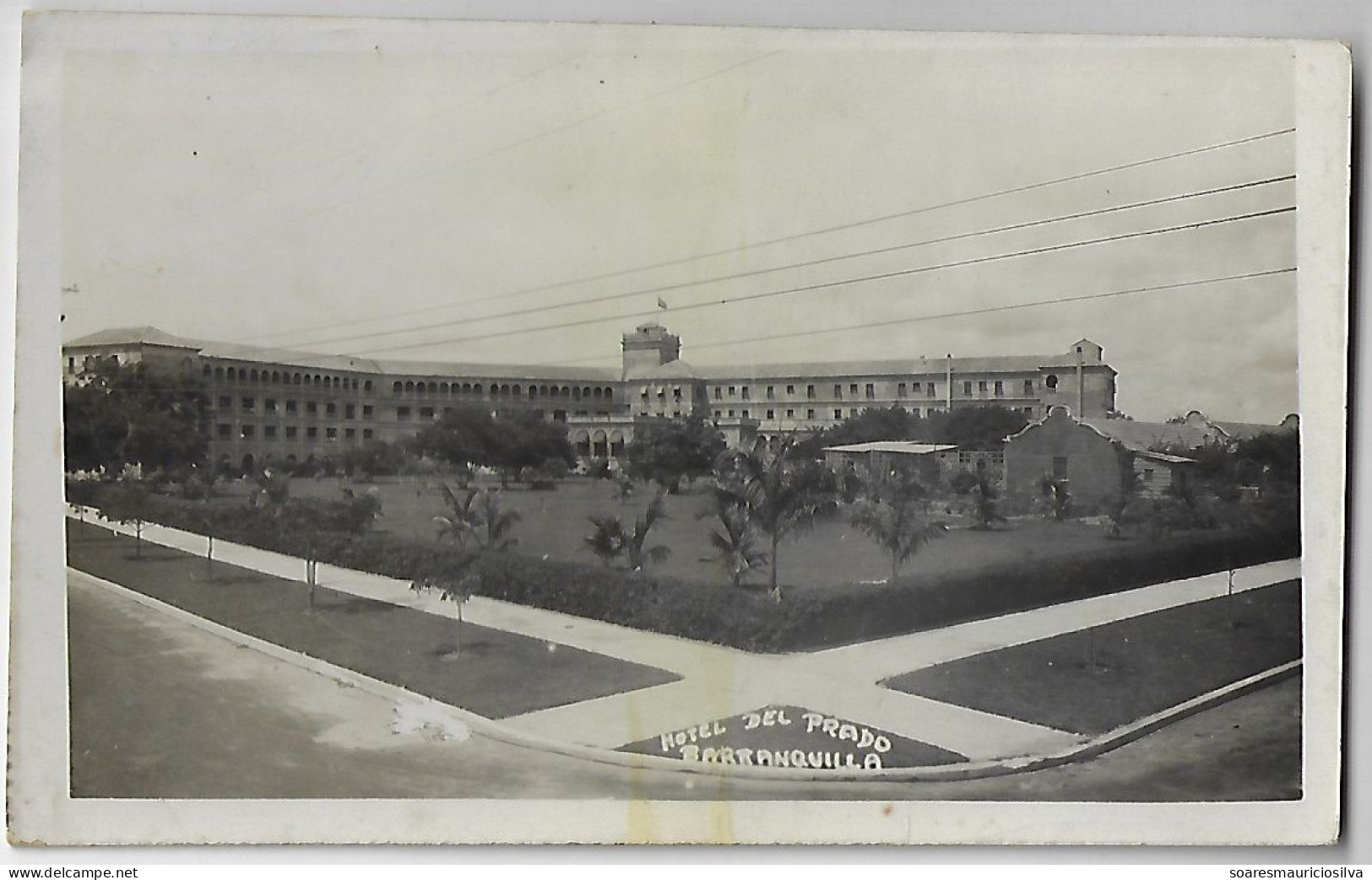 Colombia 1950s Postcard Photo Hotel Del Prado In Barranquilla Unused - Colombie