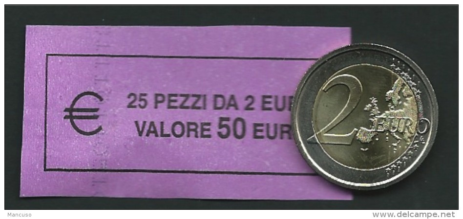 ITALIA  2022 - ROLL  2 EURO  DANTE  ORIGINALE ZECCA - DATA VISIBILE - FDC - Rouleaux