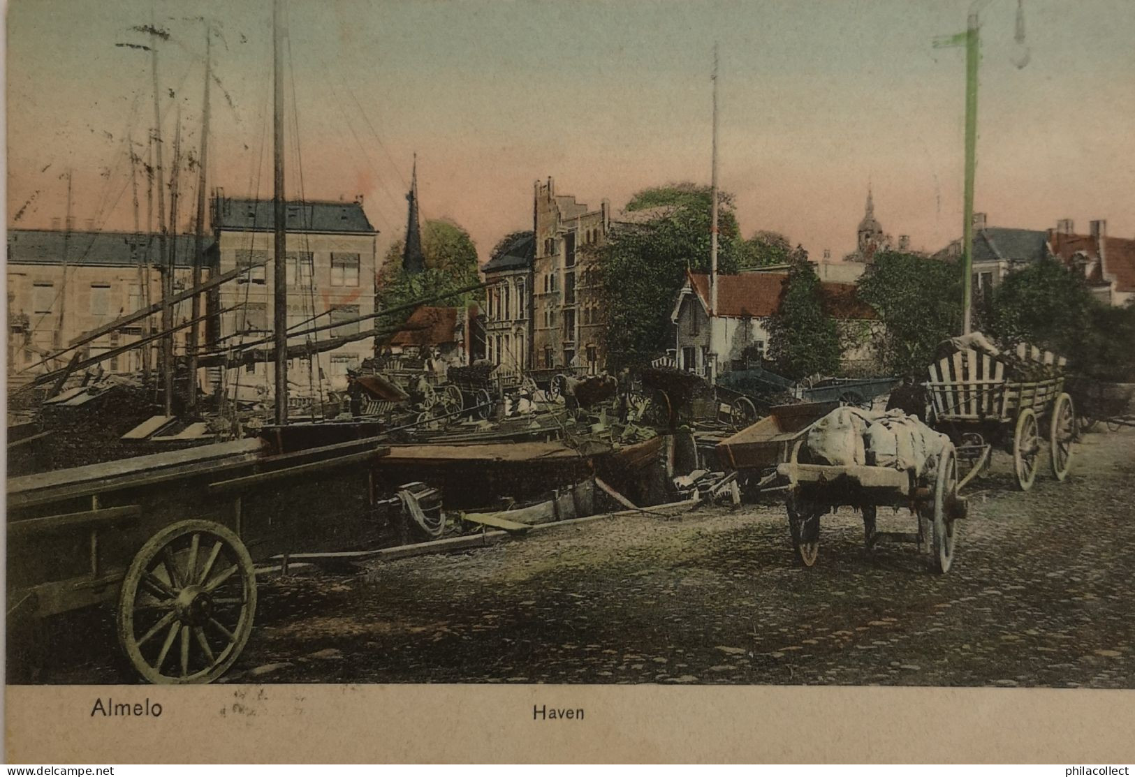 Almelo (Ov.) Haven (kleur!) 1907 - Almelo