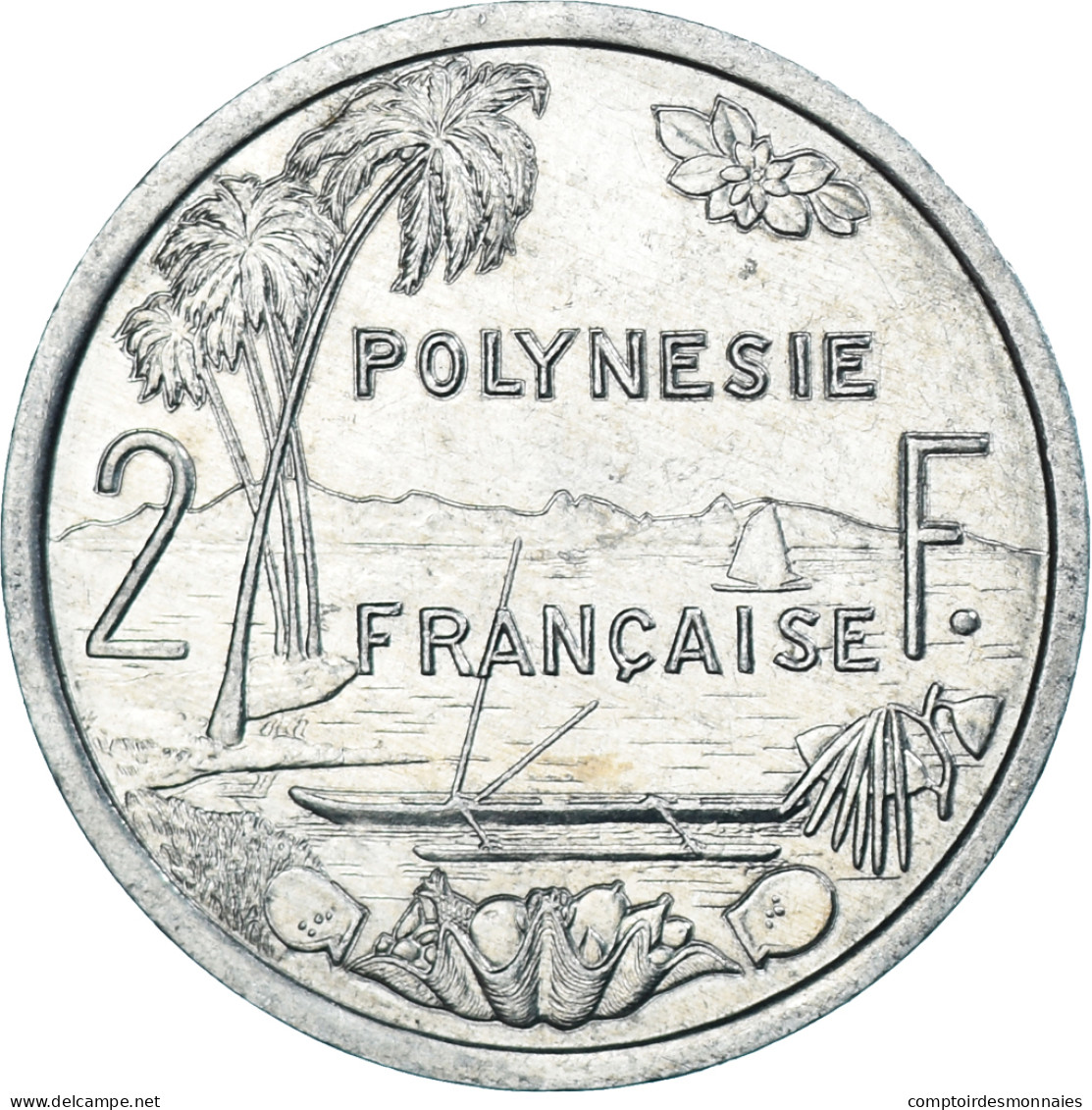 Monnaie, Polynésie Française, 2 Francs, 1987, Paris, TTB+, Aluminium, KM:10 - Frans-Polynesië