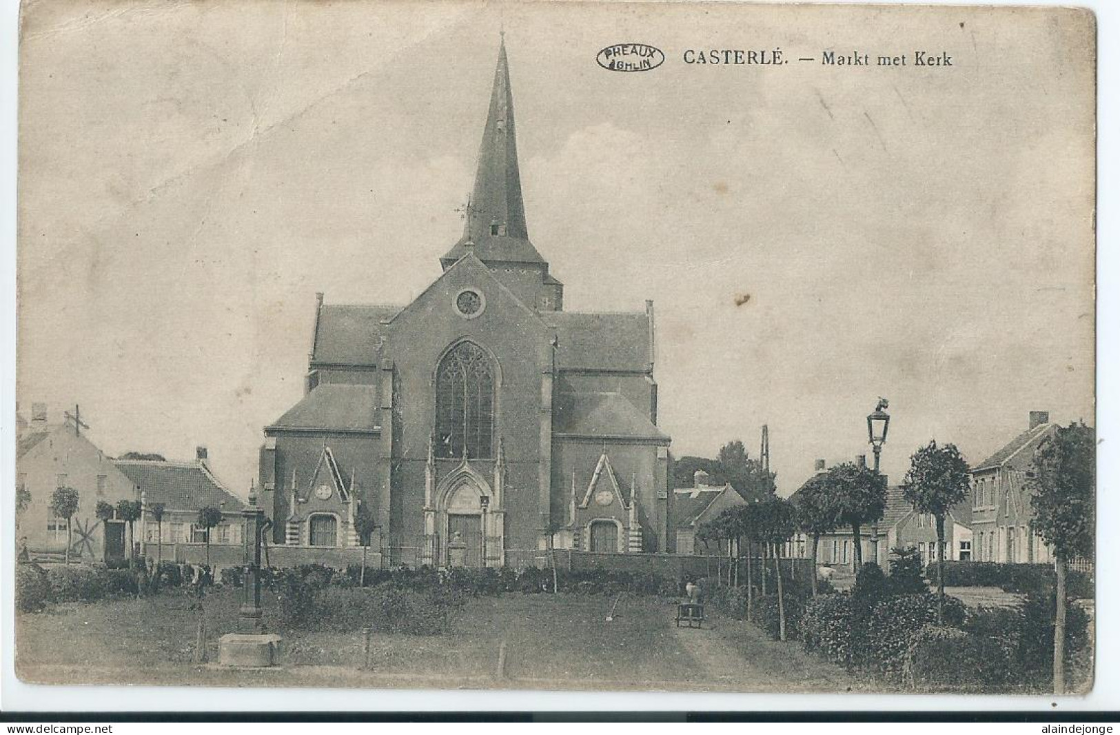 Kasterlee - Casterlé - Markt Met Kerk - 1923 - Kasterlee