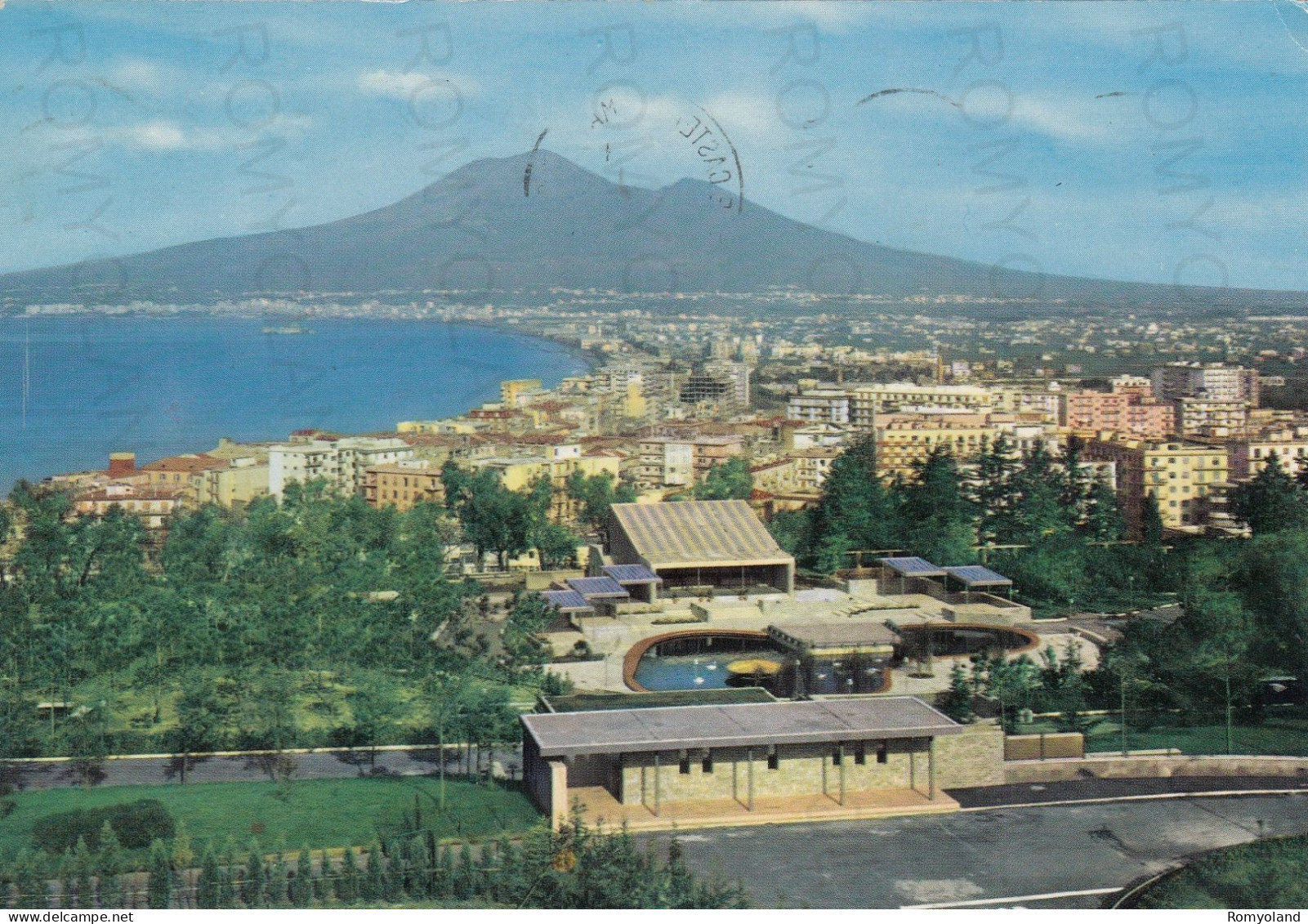 CARTOLINA  CASTELLAMMARE DI STABIA,CAMPANIA-PANORAMA DALLE NUOVE TERME STABIANE-VACANZA,BELLA ITALIA,VIAGGIATA 1965 - Castellammare Di Stabia