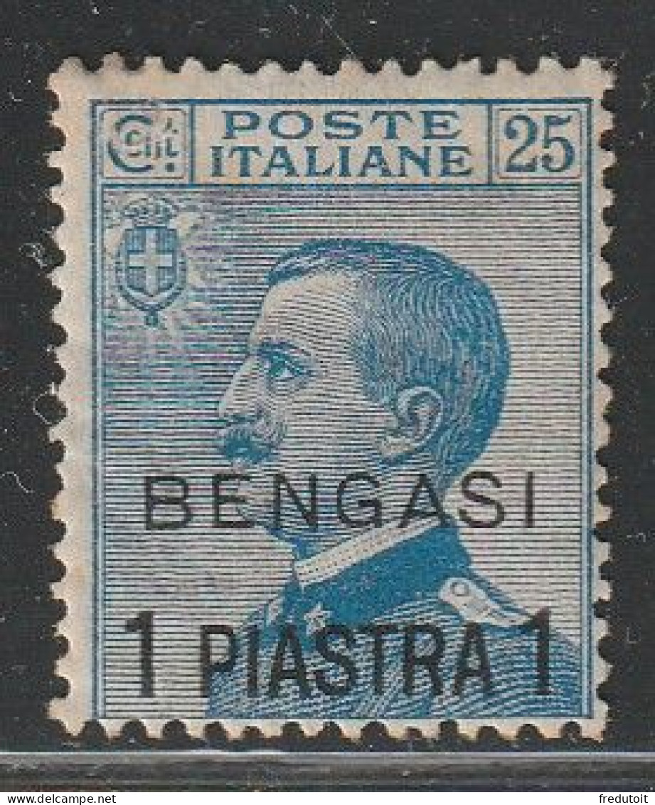 BENGASI - Bureau Italien : N°2 * (1911) 1 Pi Sur 25c Bleu - Cirenaica
