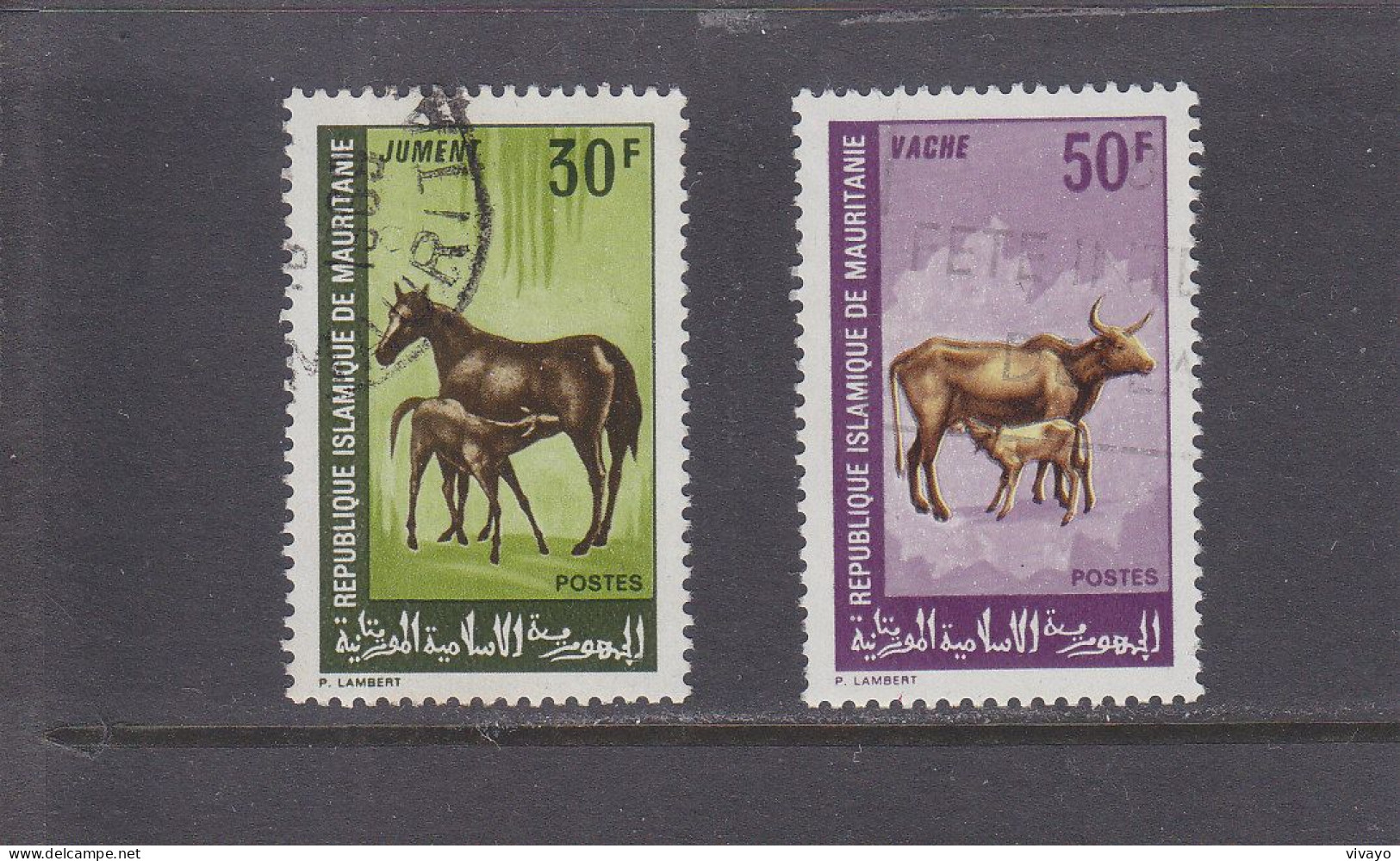 MAURITANIA - MAURITANIE - O / FINE CANCELLED - 1968 - CATTLE - GANADO - ANIMAUX DOMESTIQUES   Yv. 257, 259 - Mauritanie (1960-...)