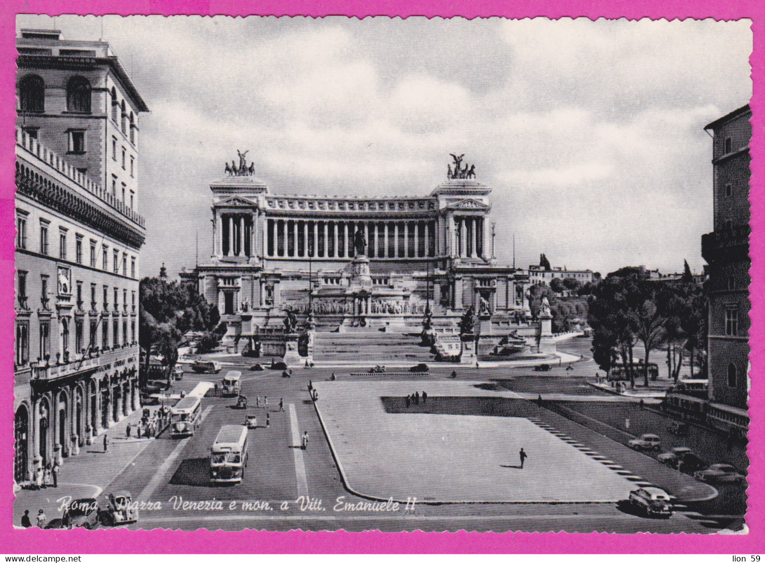 290448 / Italy - Roma (Rome)  - Piazza Venezia Monumento A Vittorio Emanuele II (Altare Della Patria) Bus Car PC Italia - Altare Della Patria