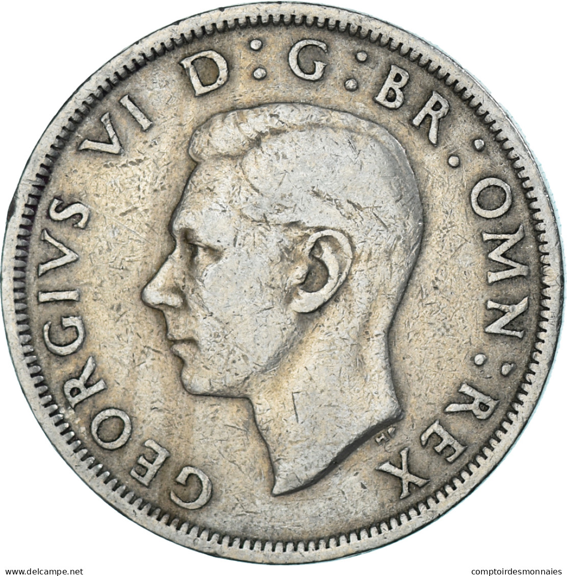 Monnaie, Grande-Bretagne, George VI, 1/2 Crown, 1948, TB+, Cupro-nickel, KM:879 - K. 1/2 Crown