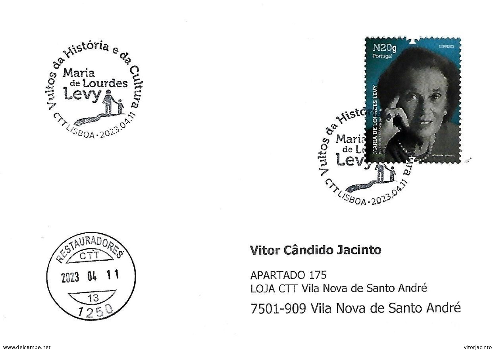 PORTUGAL - Portuguese Figures Of History And Culture - Maria De Lourdes Levy (Commemorative Postamark) - Postal Logo & Postmarks