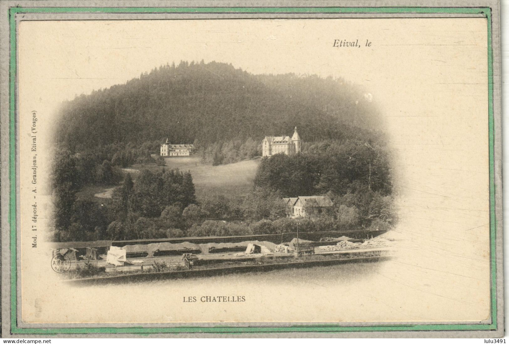 CPA - (88) ETIVAL - Aspect Du Canal (bras De La Meurthe) Et Des Chatelles En 1900 - Etival Clairefontaine