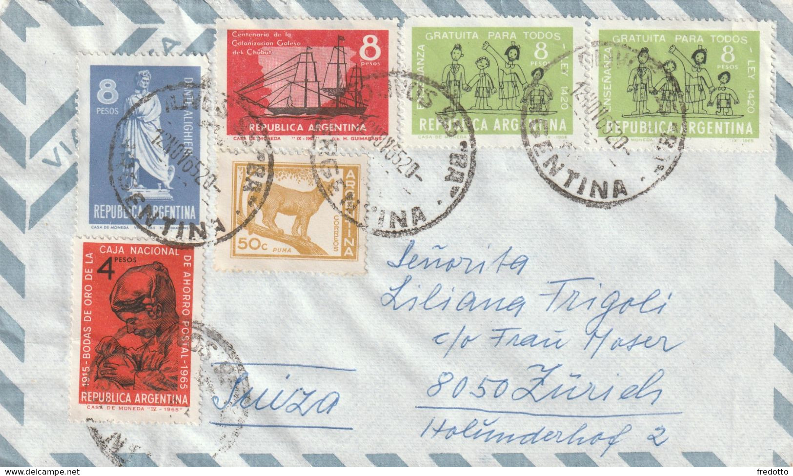 Argentinien - Brief - Luftpost In Die Schweiz. - Covers & Documents