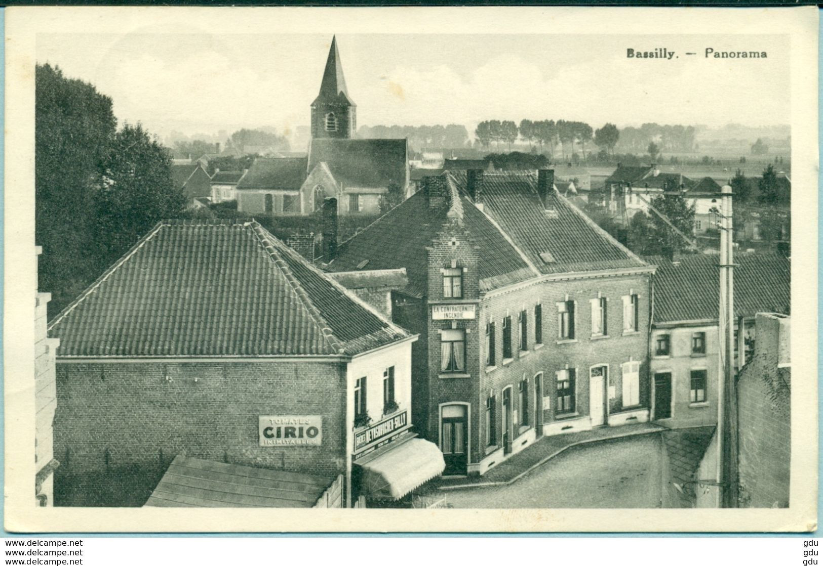 Bassilly " Panorama - Commerces - Pub. " Voyagé 194? - Silly