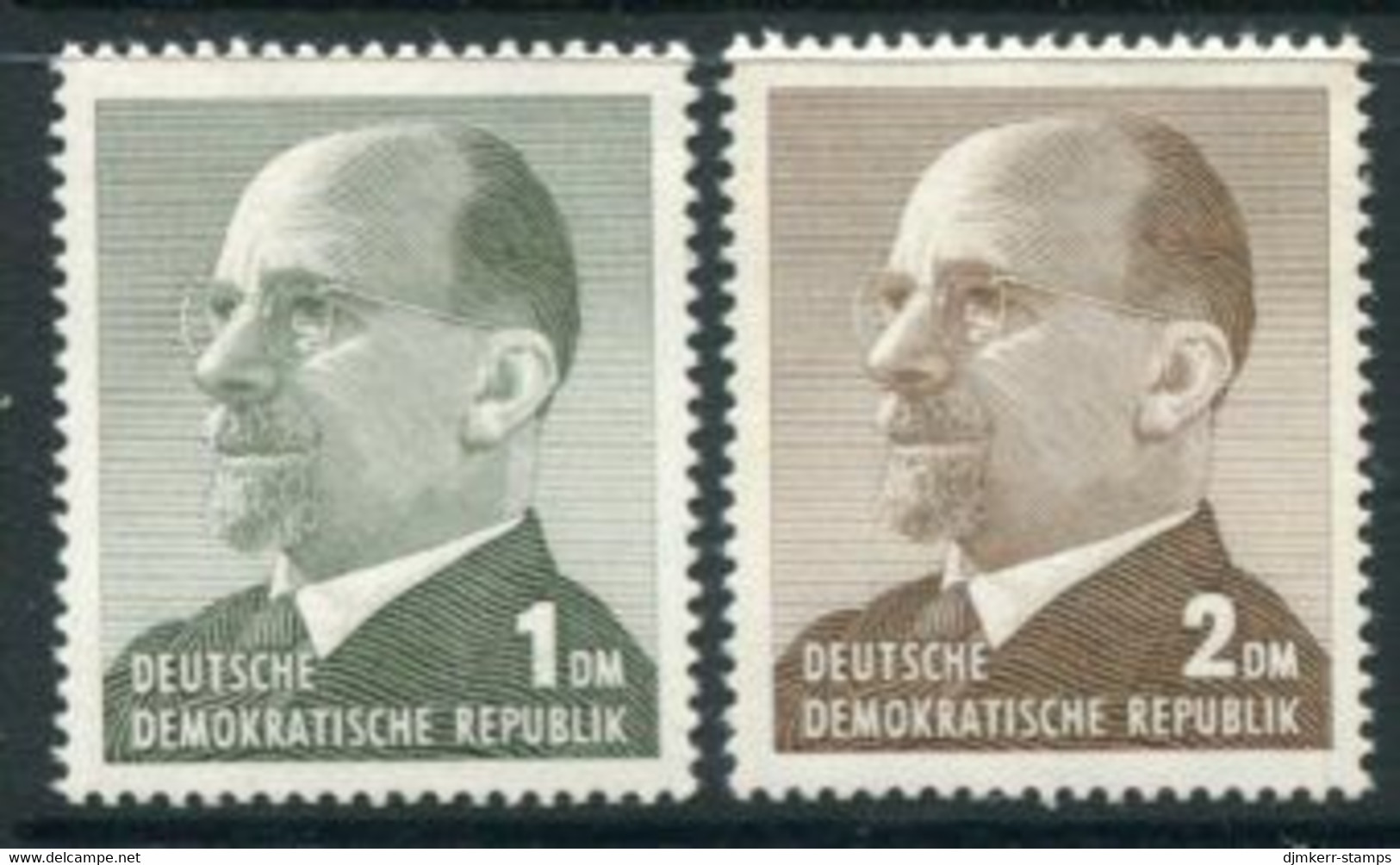 DDR / E. GERMANY 1963 Definitive 1, 2 DM MNH / **.  Michel  968-69 - Unused Stamps