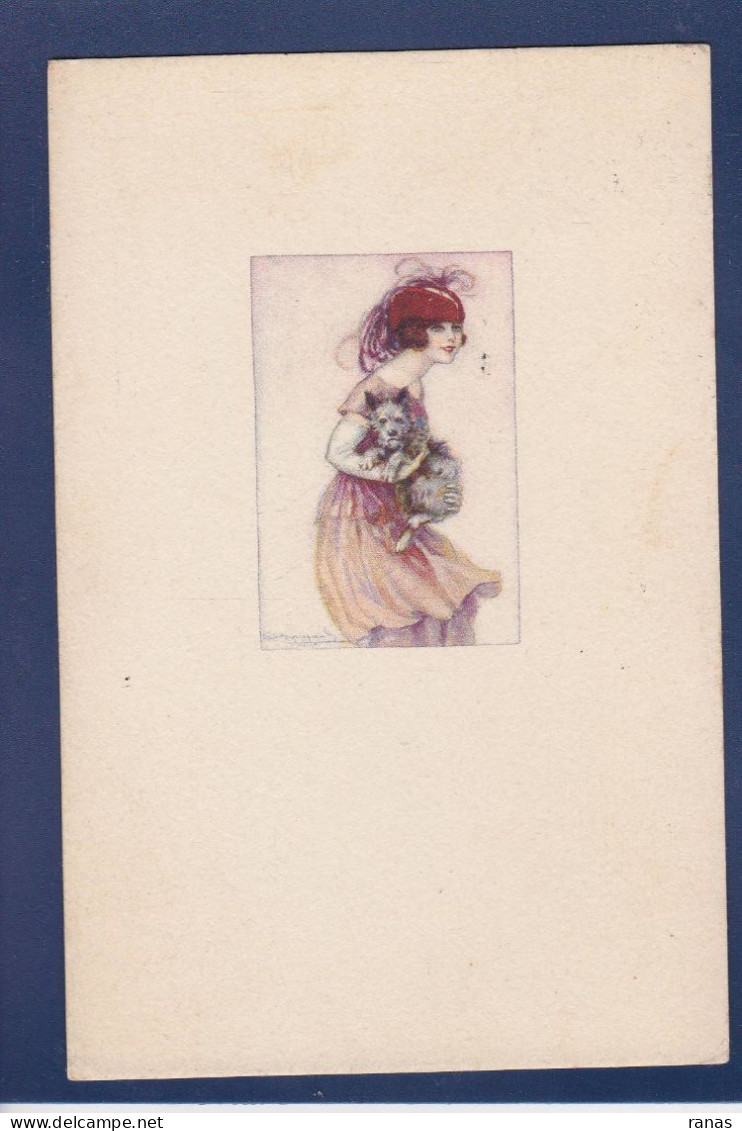 CPA BOMPARD Illustrateur Italien Femme Woman Art Déco Circulé 555-M1 - Bompard, S.