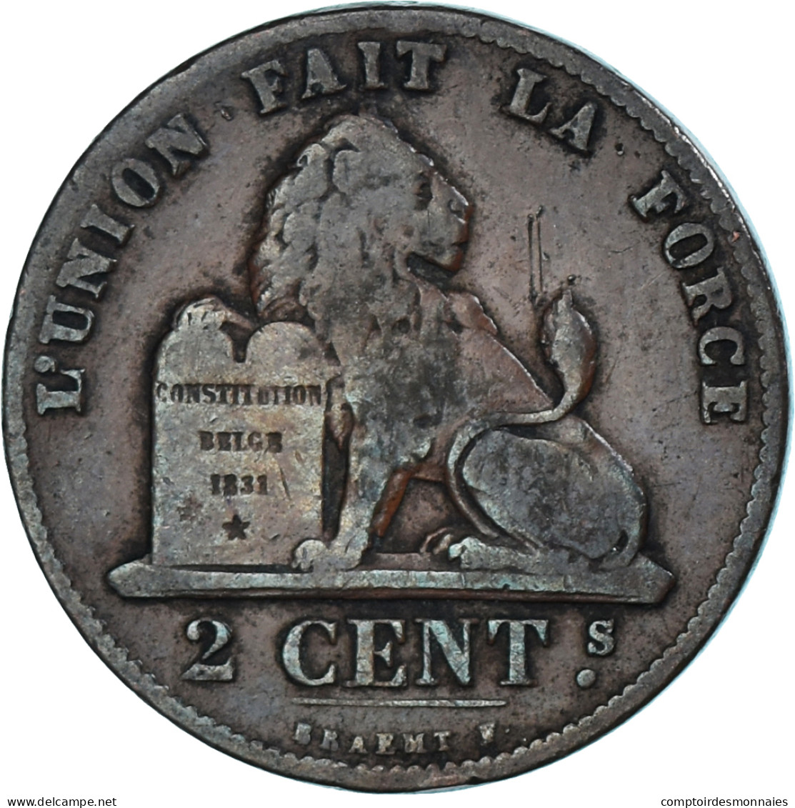 Monnaie, Belgique, Leopold II, 2 Centimes, 1875, TB, Cuivre, KM:35.1 - 2 Cent