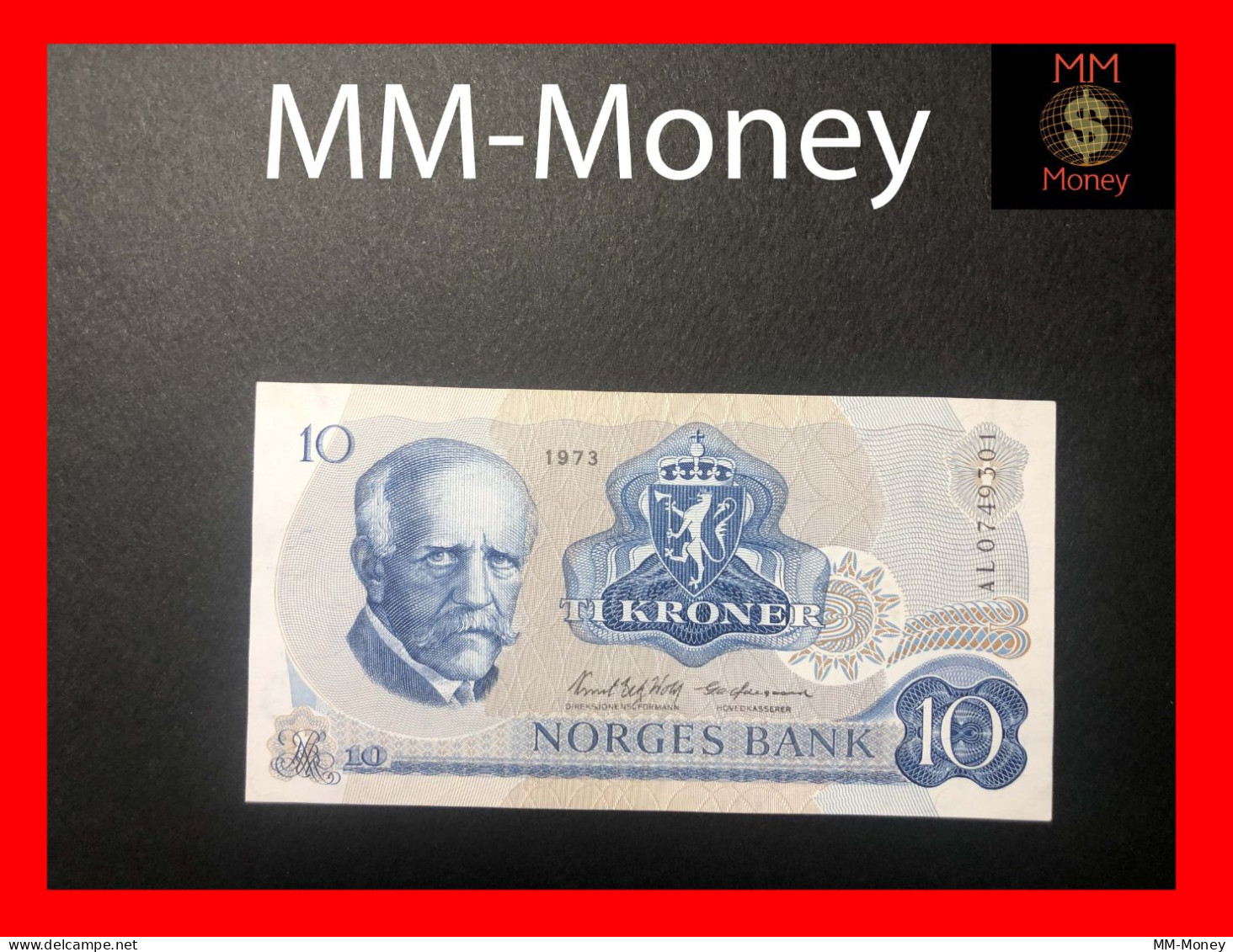 NORWAY  10  Kroner  1973  P. 36   XF + - Norvège