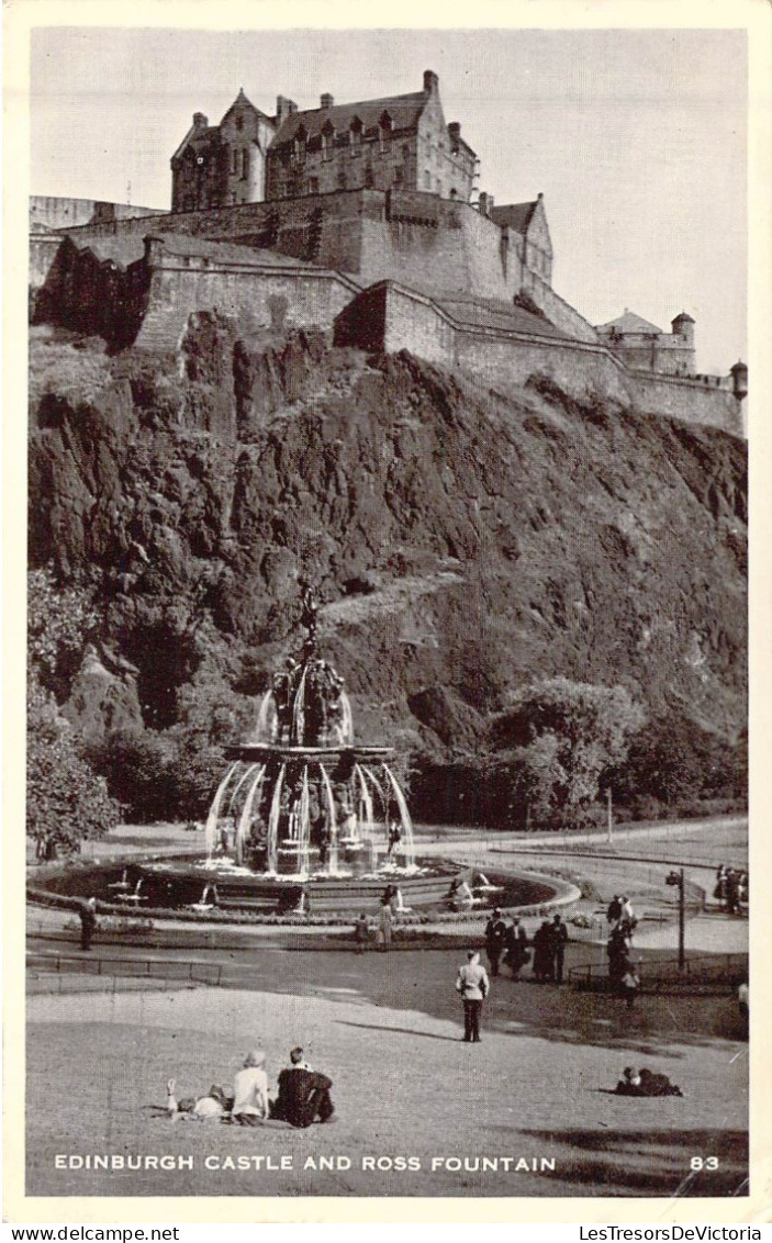 ECOSSE - Edimburgh - Castle And Ross Fountain - Carte Postale Ancienne - Autres & Non Classés