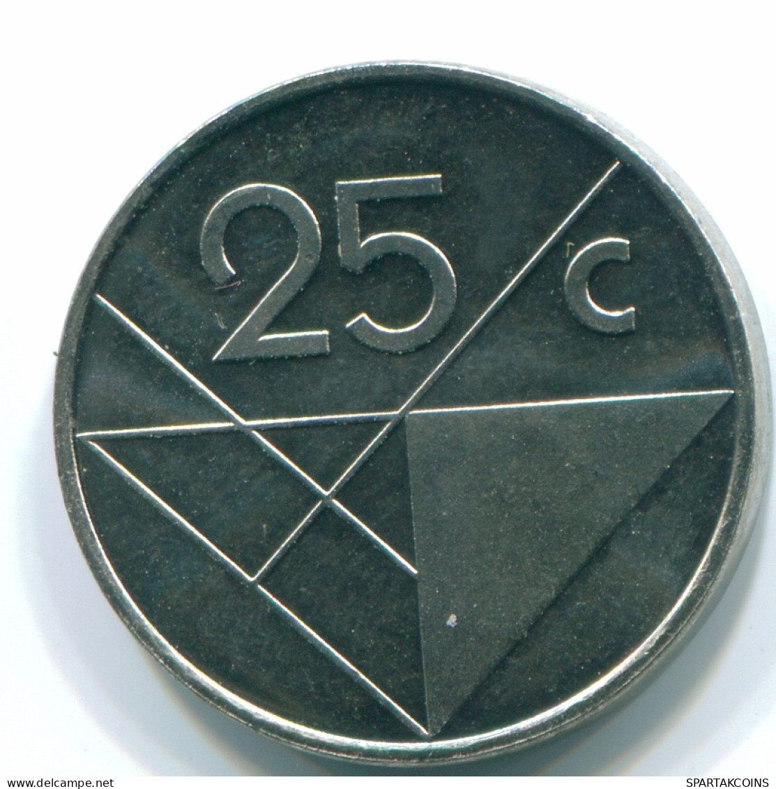 25 CENTS 1991 ARUBA (NEERLANDÉS NETHERLANDS) Nickel Colonial Moneda #S13638.E - Aruba