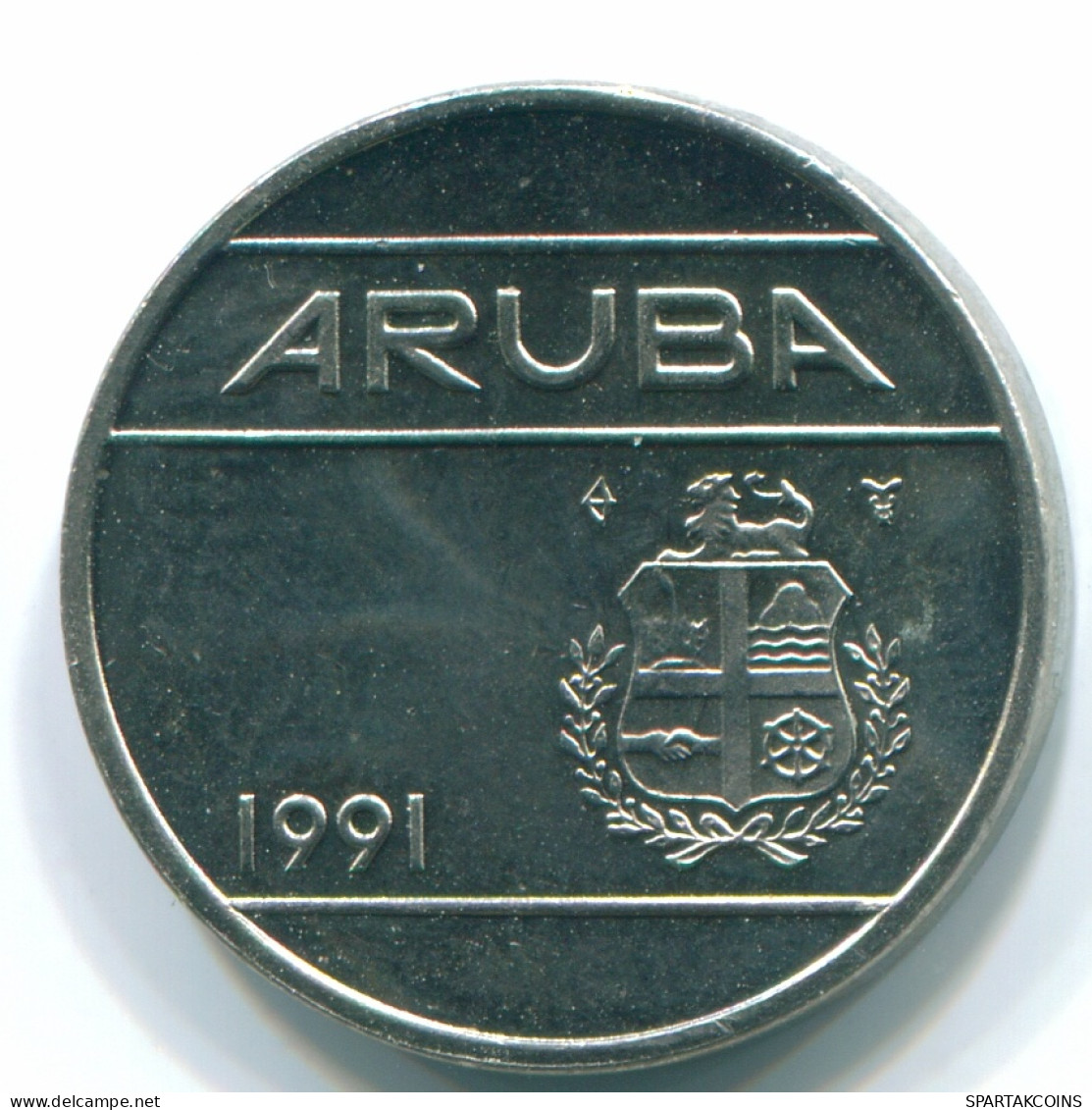 25 CENTS 1991 ARUBA (NEERLANDÉS NETHERLANDS) Nickel Colonial Moneda #S13638.E - Aruba