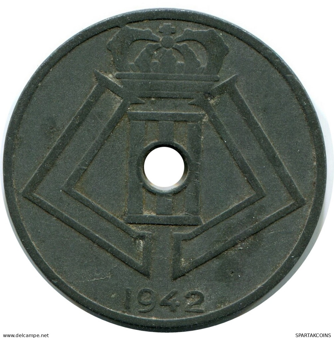 25 CENTIMES 1942 BÉLGICA BELGIUM Moneda BELGIE-BELGIQUE #AX369.E - 25 Cent