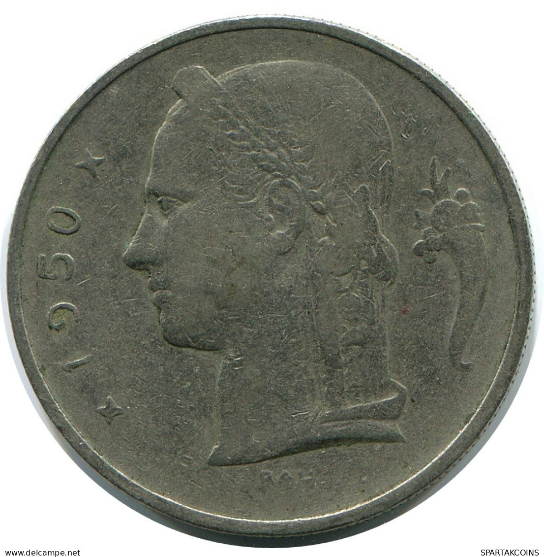 1 FRANC 1950 DUTCH Text BÉLGICA BELGIUM Moneda #AZ342.E - 1 Franc