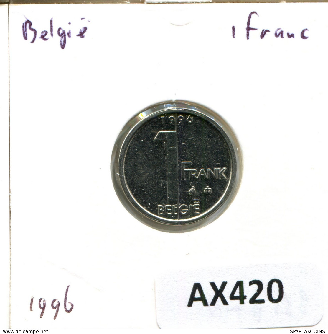 1 FRANC 1994 BÉLGICA BELGIUM Moneda DUTCH Text #AX420.E - 1 Franc