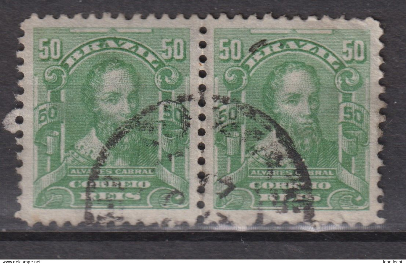 1915 Brasilien Mi:BR 181, Yt:BR 130a, Sg:BR 263, Pedro Alvares Cabral (1467-1520),    Personalities And Liberty Allegory - Gebruikt