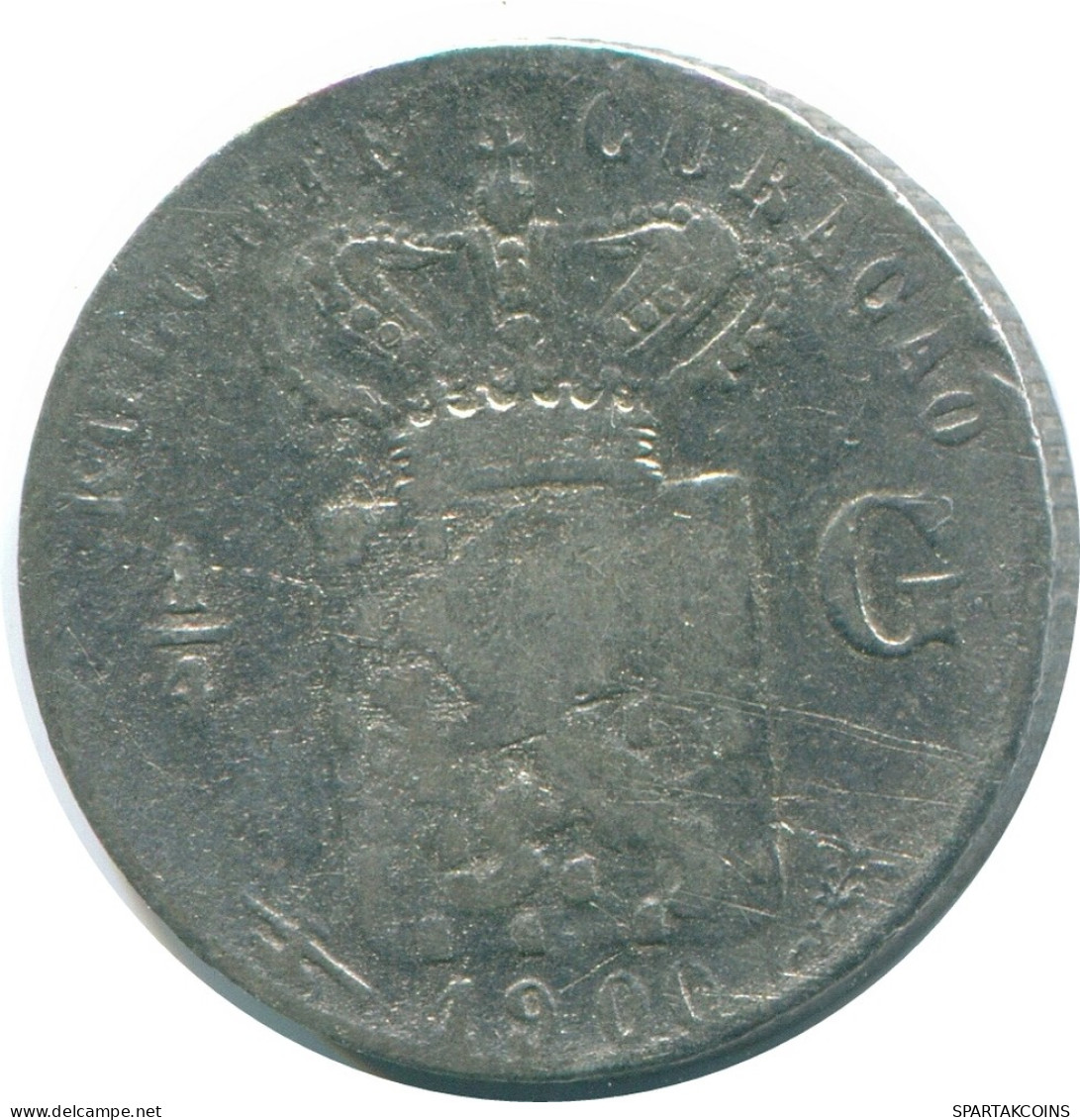 1/4 GULDEN 1900 CURACAO NEERLANDÉS NETHERLANDS PLATA Colonial #NL10435.4.E - Curaçao