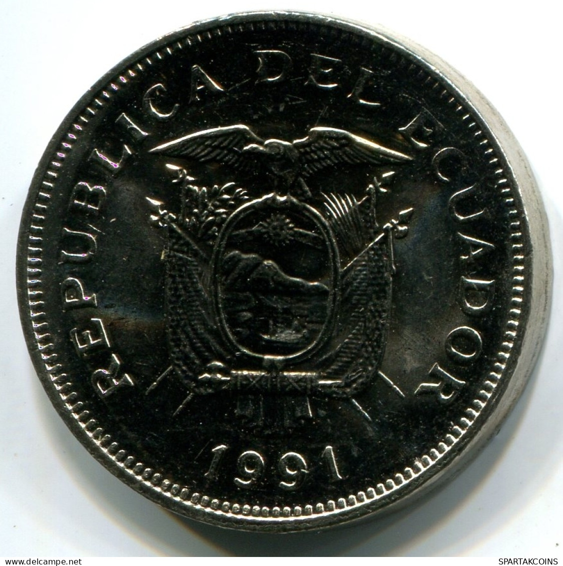 20 SUCRE 1991 ECUADOR UNC Moneda #W11122.E - Equateur