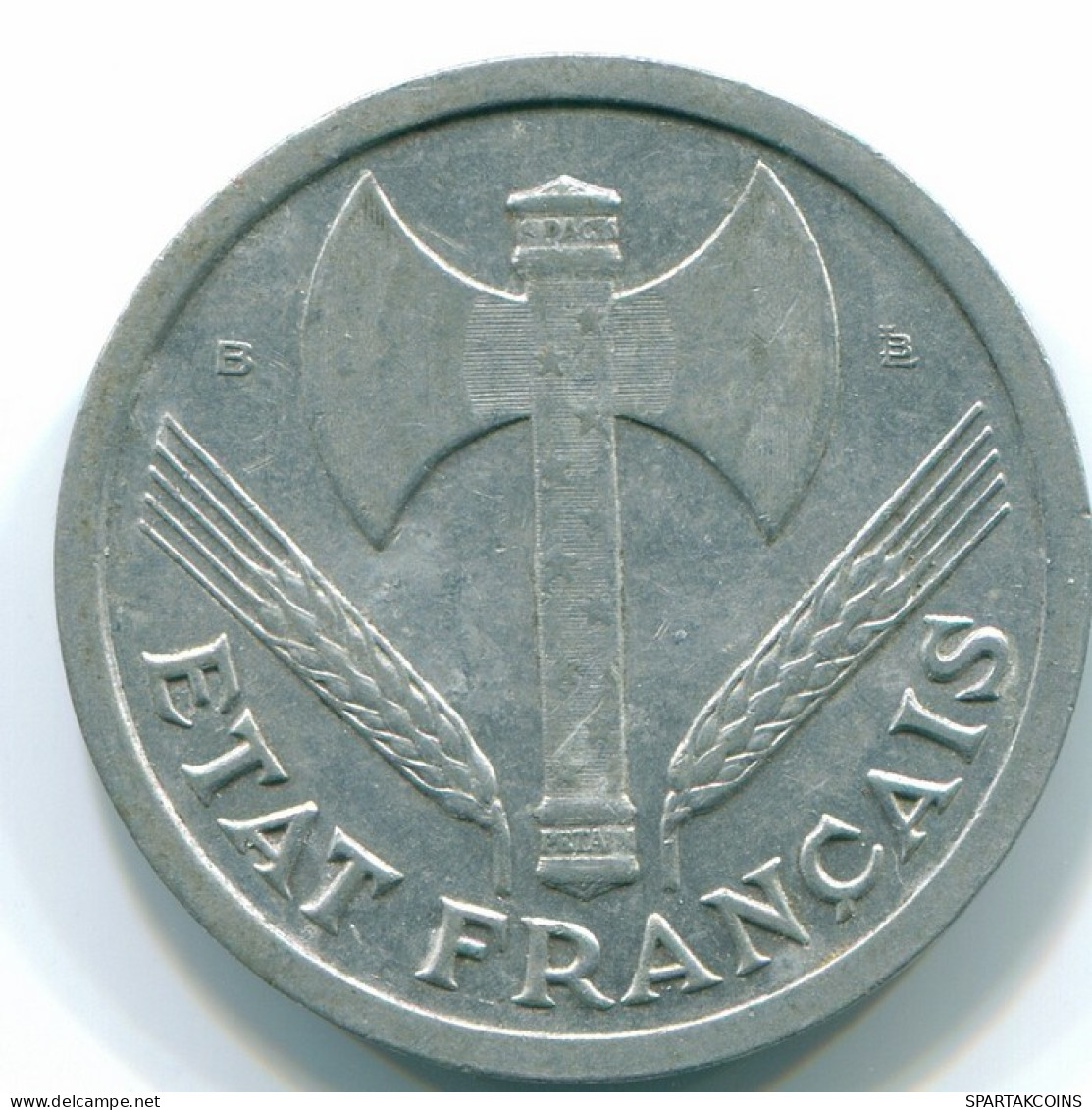 2 FRANCS 1944 FRANCIA FRANCE Moneda XF+ #FR1087.7.E - 2 Francs