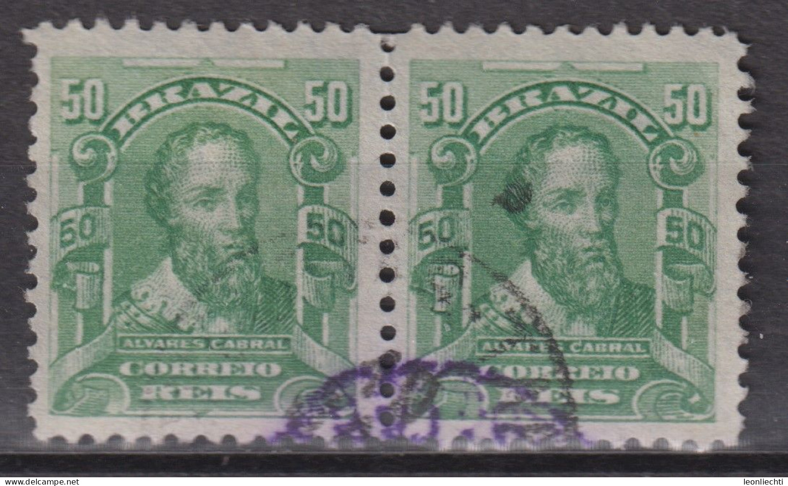 1915 Brasilien Mi:BR 181, Yt:BR 130a, Sg:BR 263, Pedro Alvares Cabral (1467-1520),    Personalities And Liberty Allegory - Gebruikt