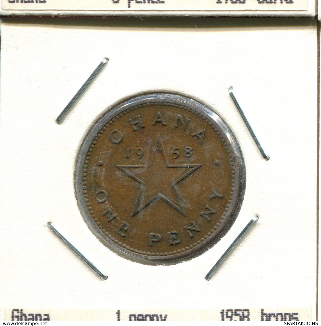 1 PENNY 1958 GHANA Moneda #AS367.E - Ghana